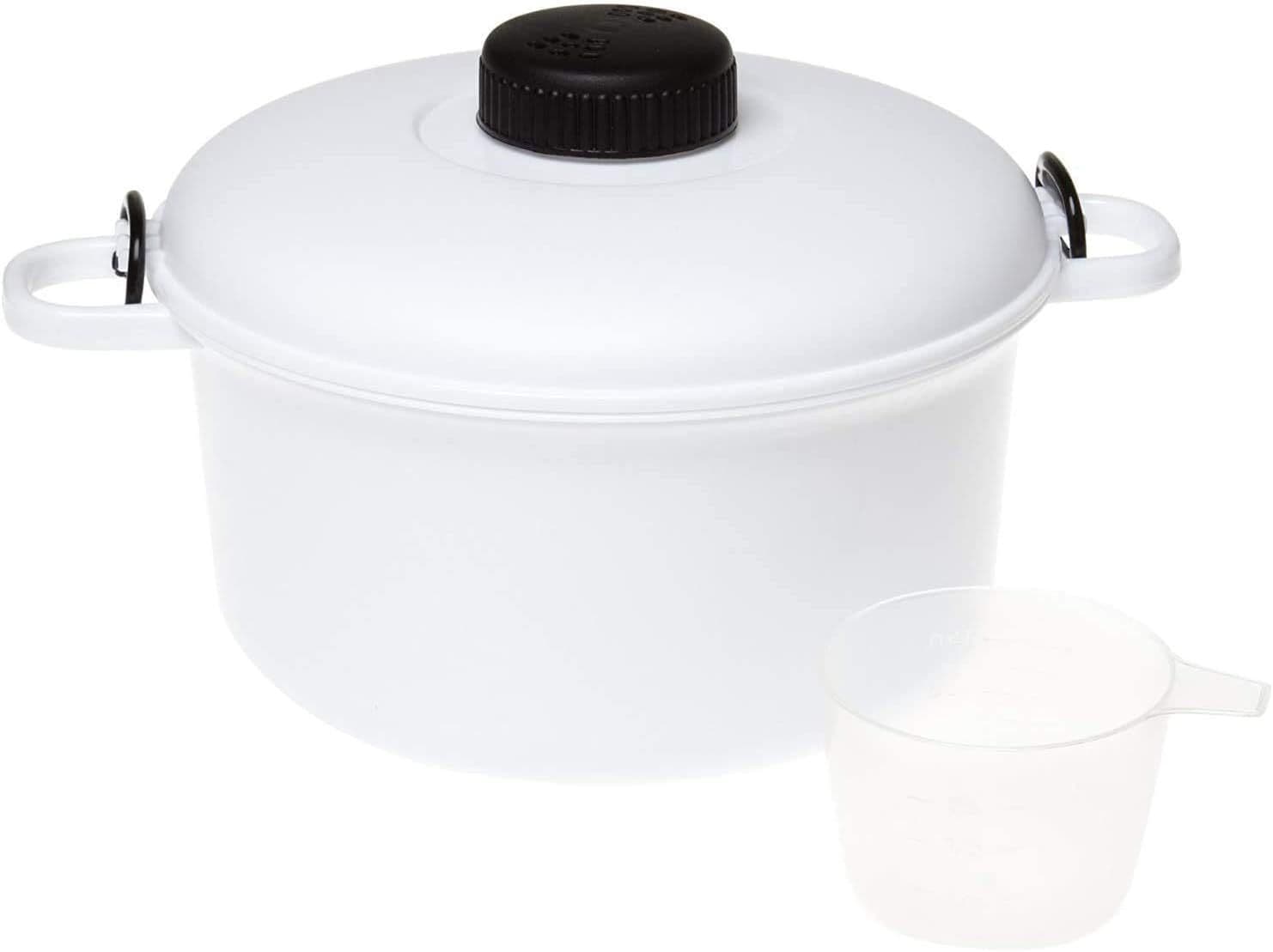 Microwave Pressure Cooker Large Compact Rice Vegetable Easy Cook Micro Kitchen Master Measuring Cup Spatula Recipe Book Health