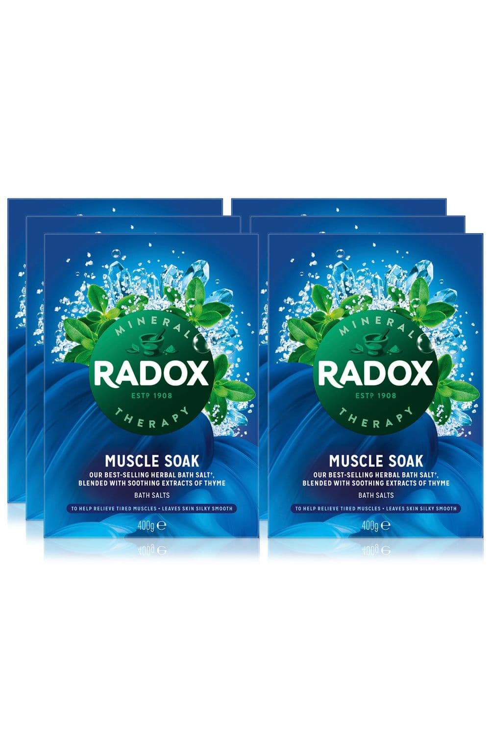 Mineral Therapy Muscle Soak Herbal Bath Salt 400g 6 Pack