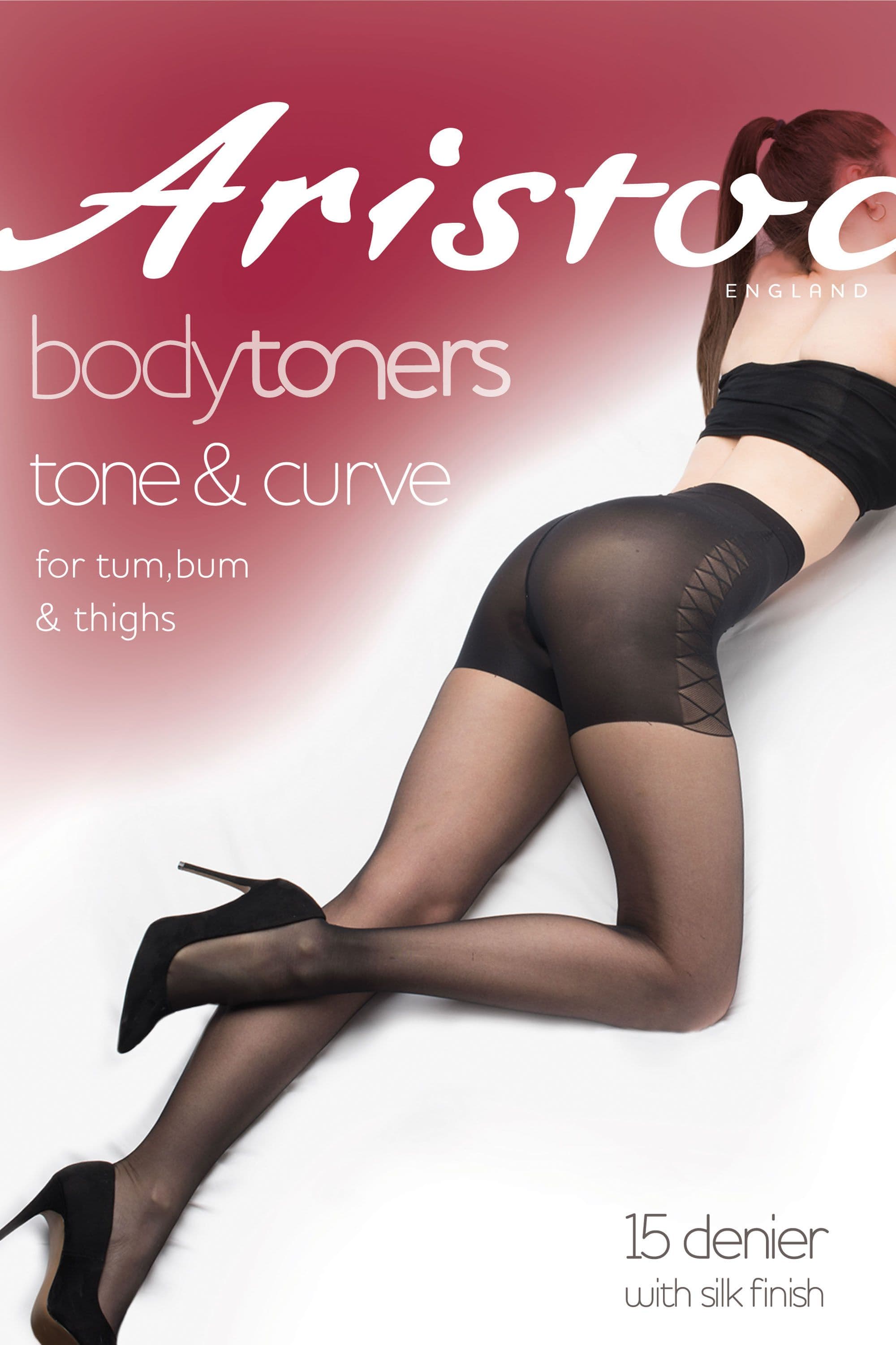 15 Denier Bodytoners Tum Bum & Thigh Toner Tights S M