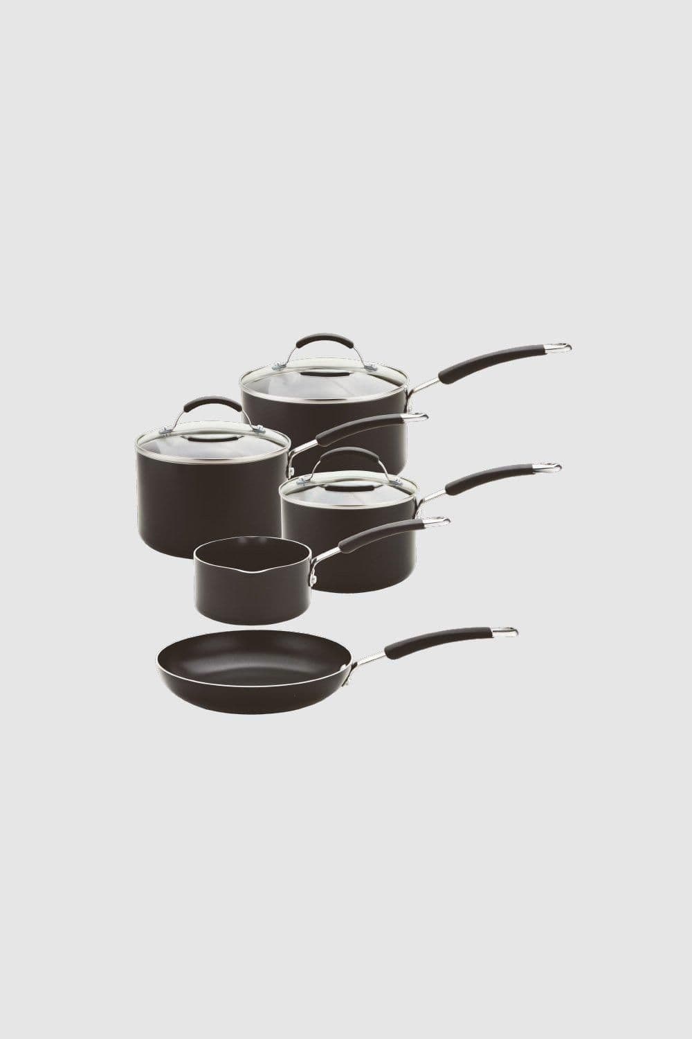 5 Piece Induction Cookware Set non Stick Oven Dishwasher Safe Aluminium