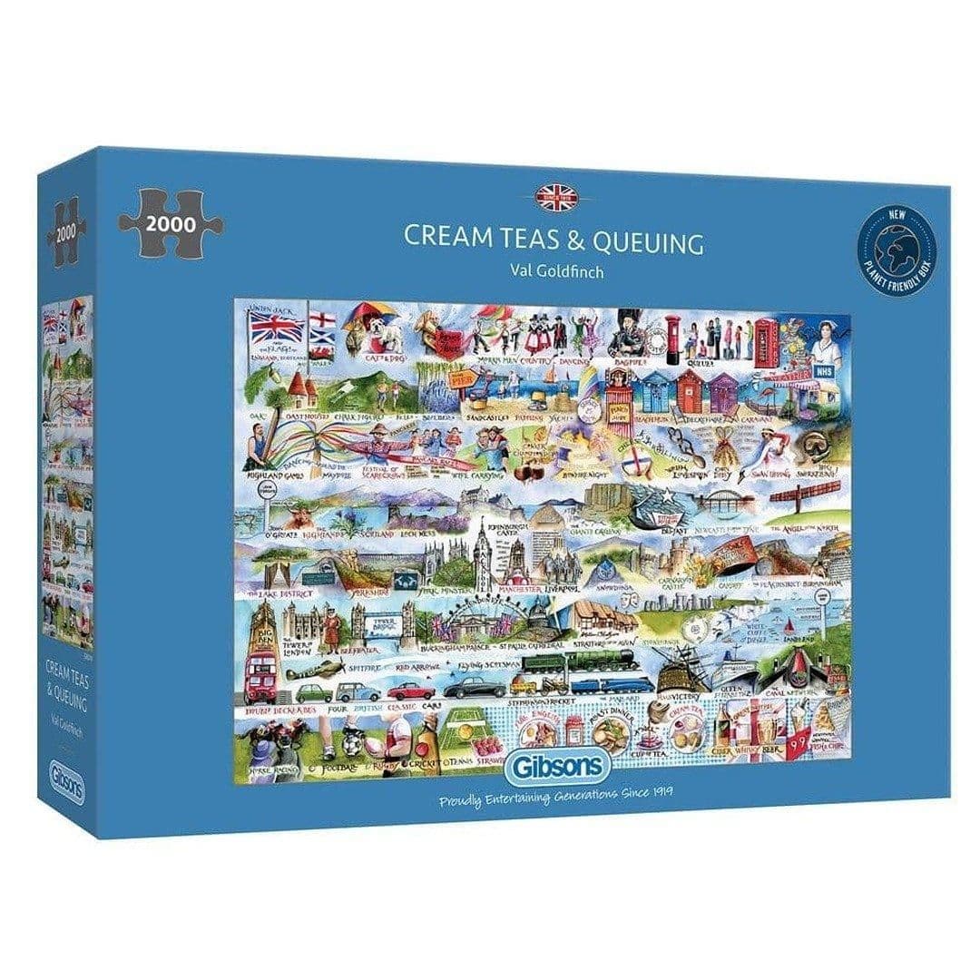 2000 Piece Cream Teas & Queueing Jigsaw Puzzle