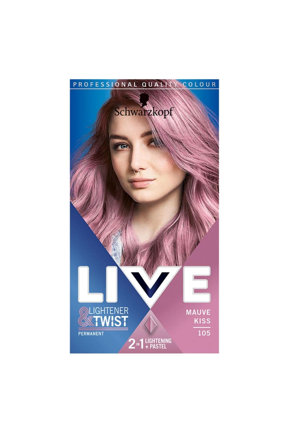 Live 2in1 Lightener+Twist Hair Dye 105 Mauve Kiss