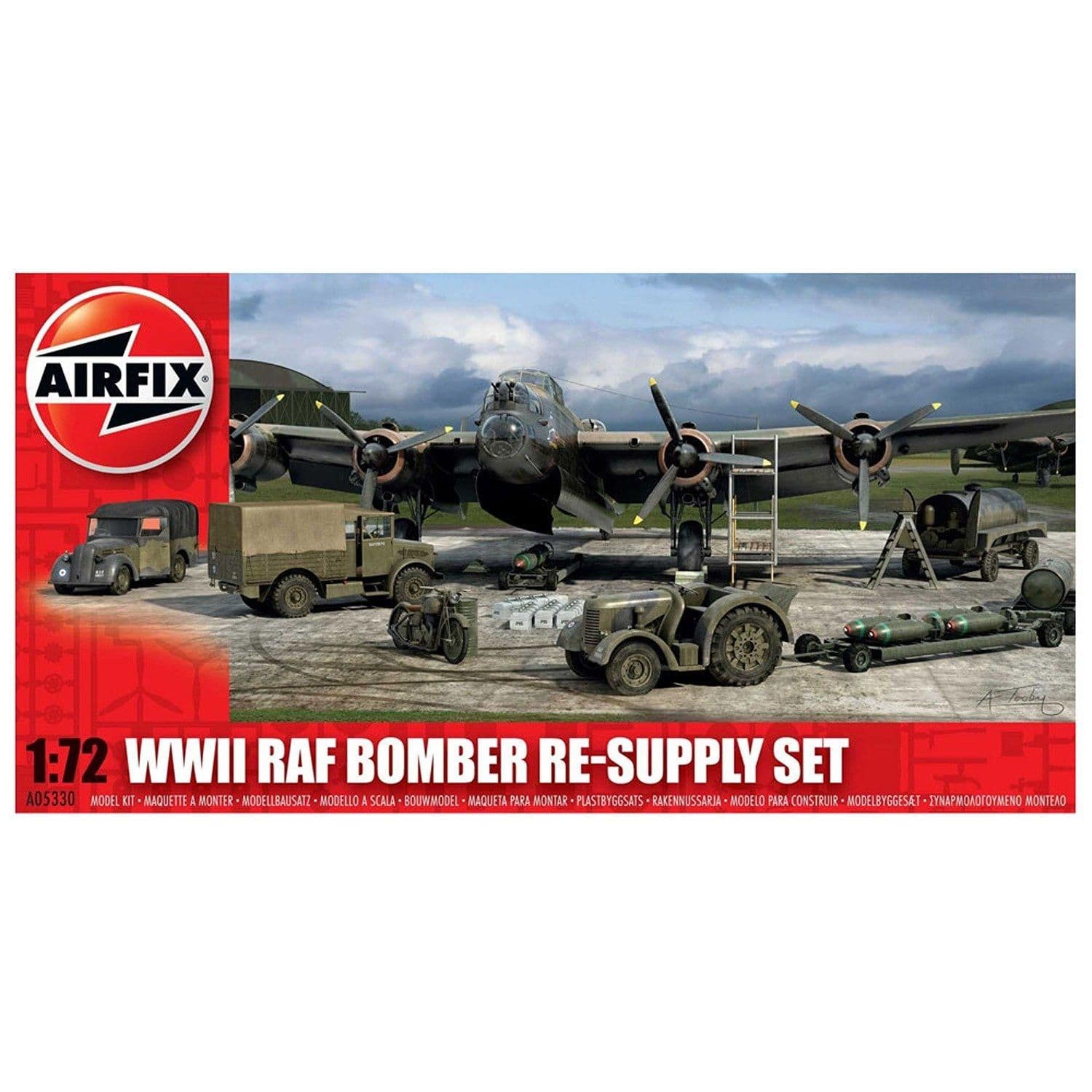 A05330 1 72 Scale WWII RAF Bomber Re supply Set Model Kit