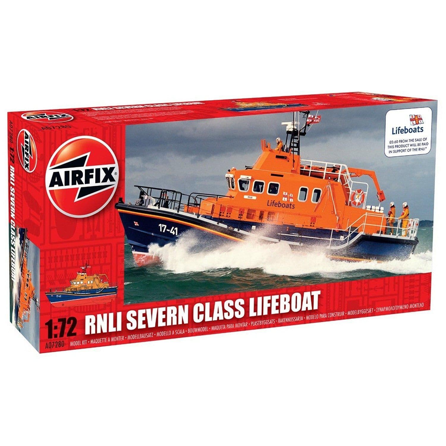 A07280 RNLI Severn Class Lifeboat 1 72 Scale Launch Series 7 Model Kit
