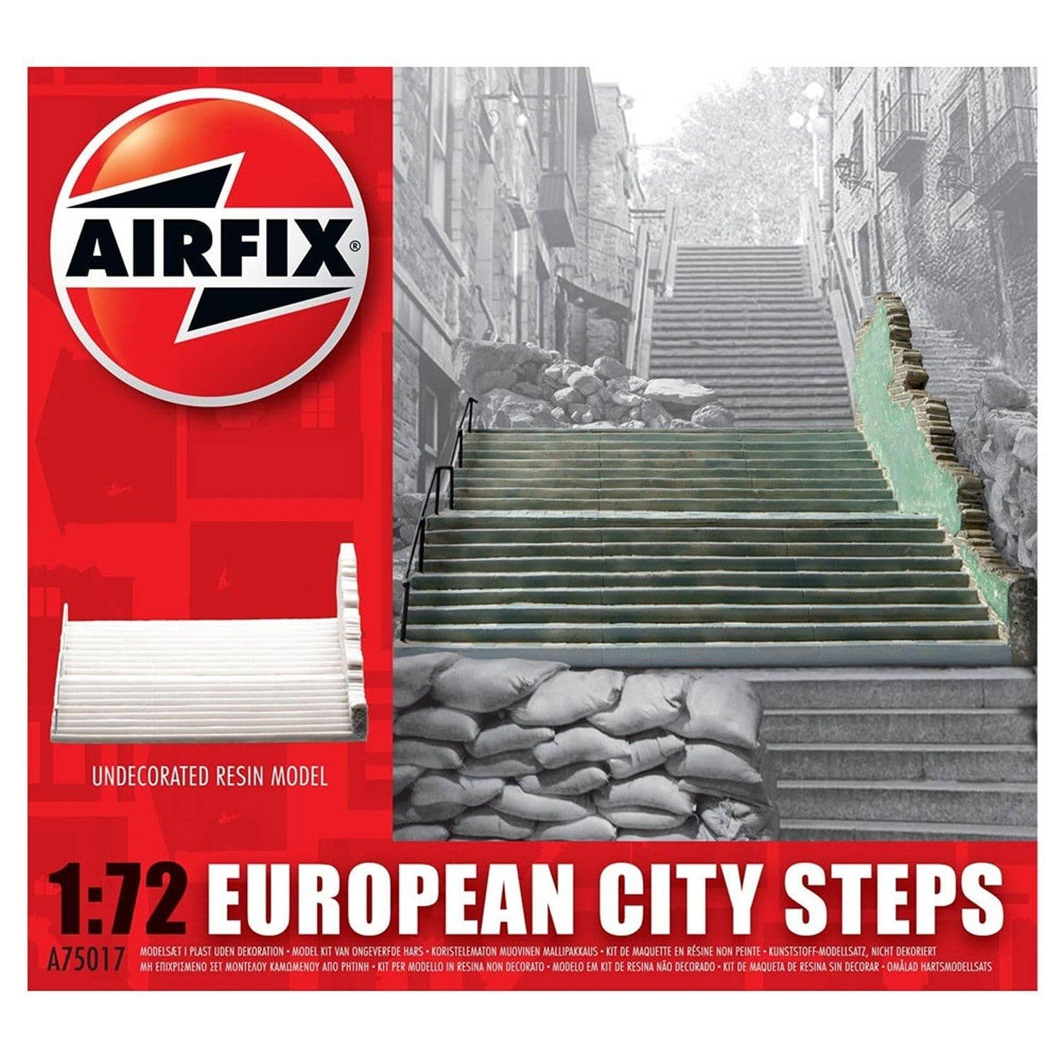 A75017 1 72 Scale European City Steps Model Kit
