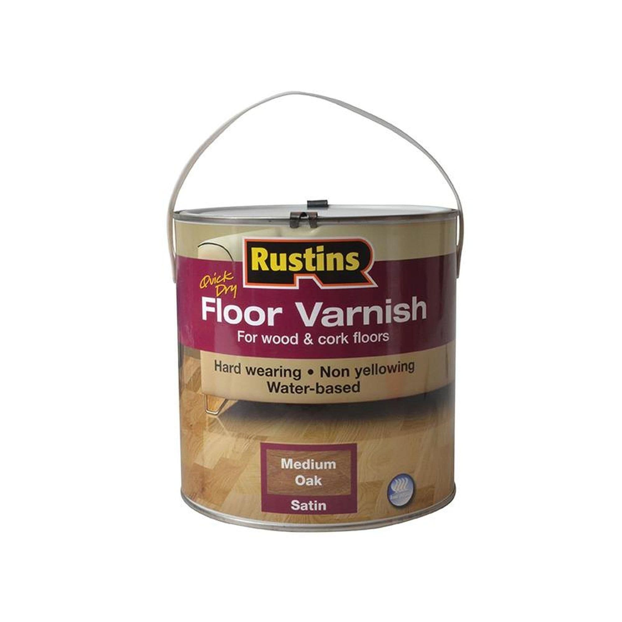 Quick Dry Coloured Floor Varnish Medium Oak 2.5 Litre