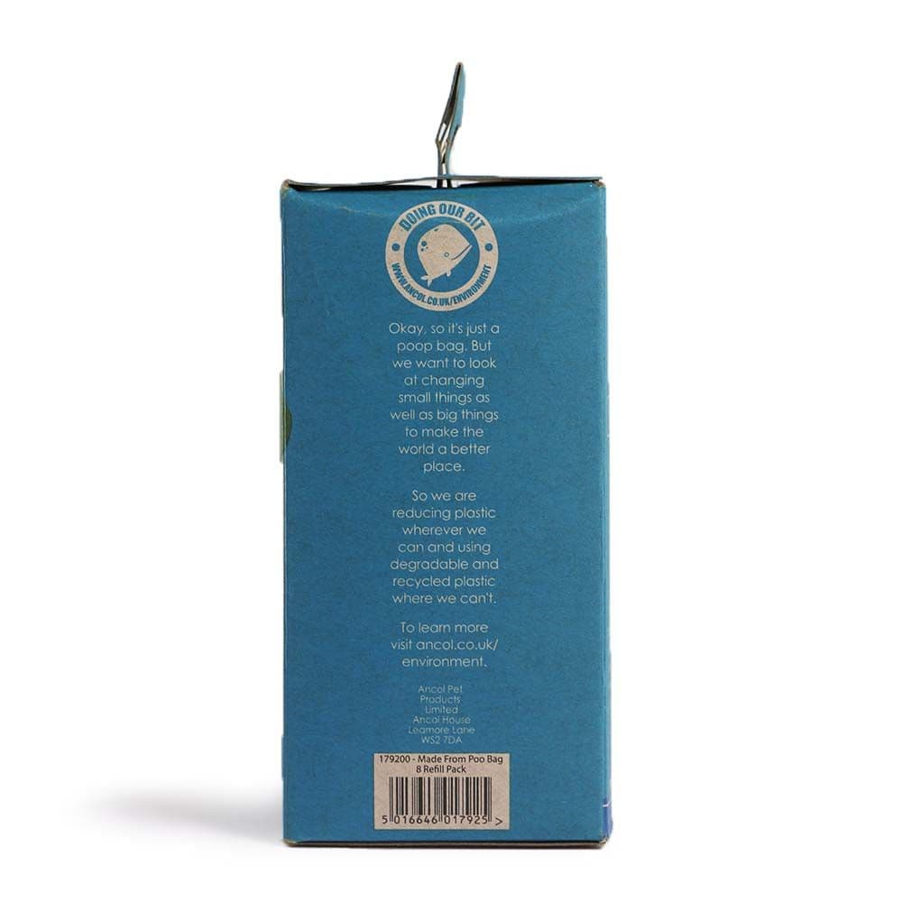 120 Bags x 8 Rolls Made Compostable Strong Pet Dog Poo Bag