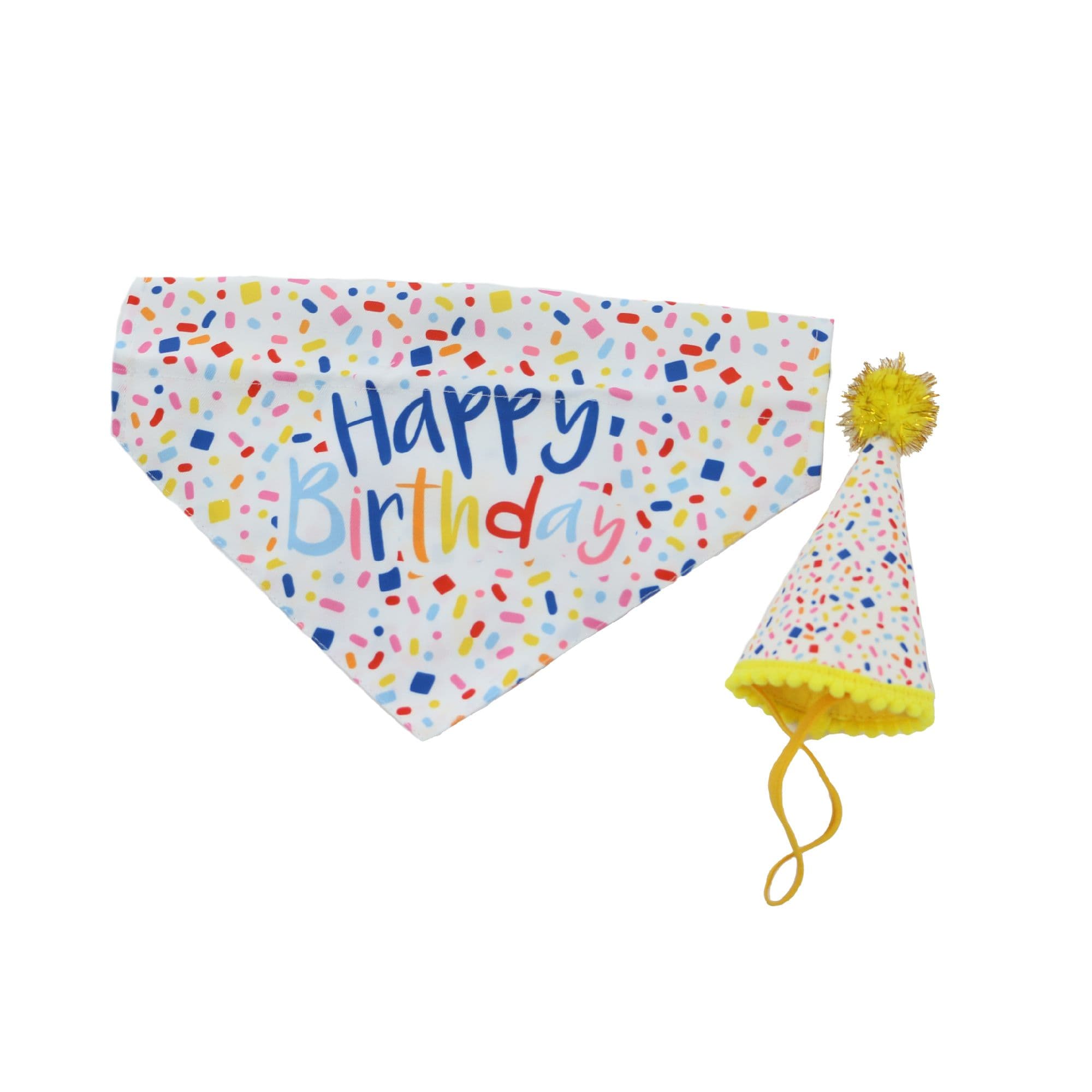 Pawty Sprinkle Hat Bandana Set M L