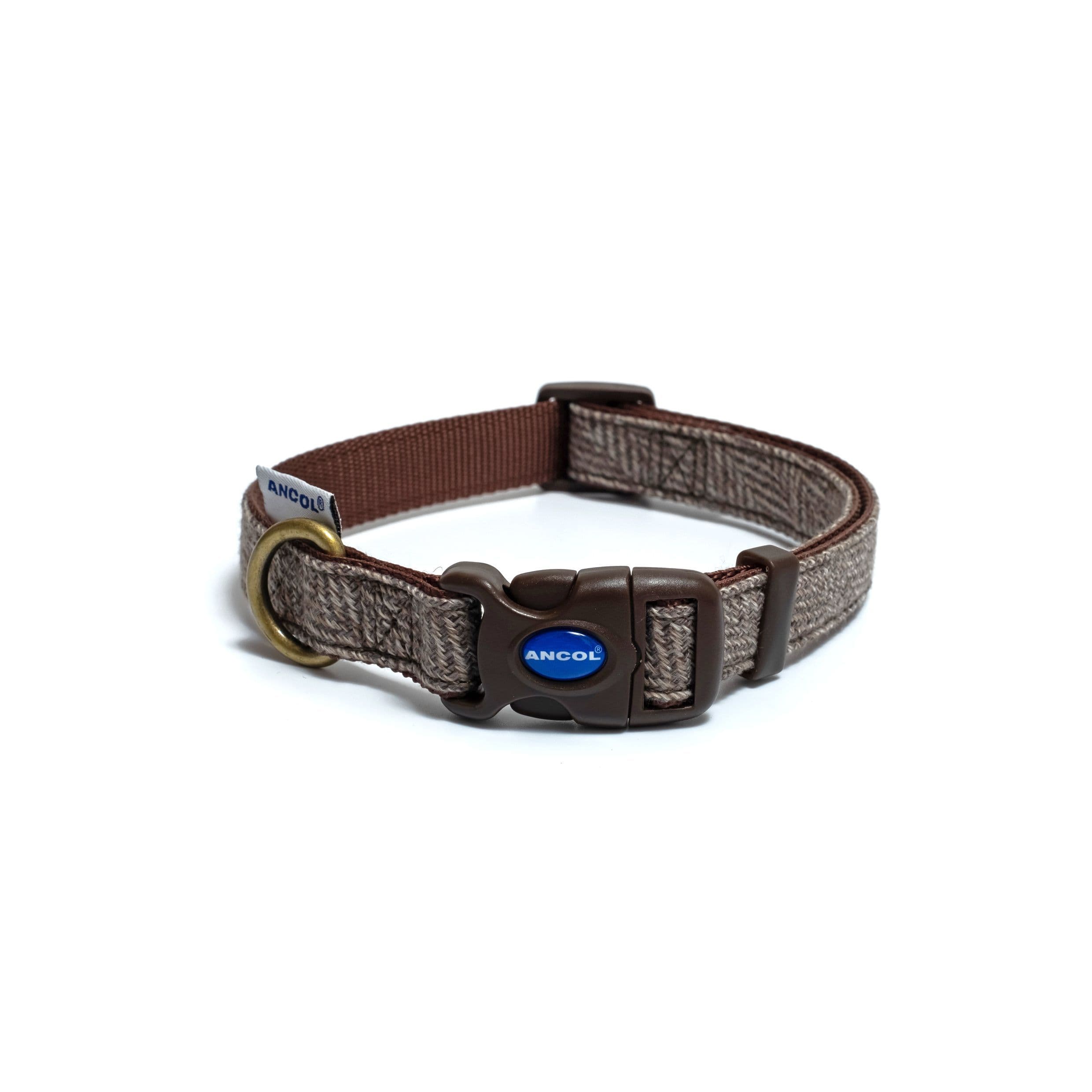 Country Herringbone Print Comfy Adjustable 45 70 cm Dog Collar