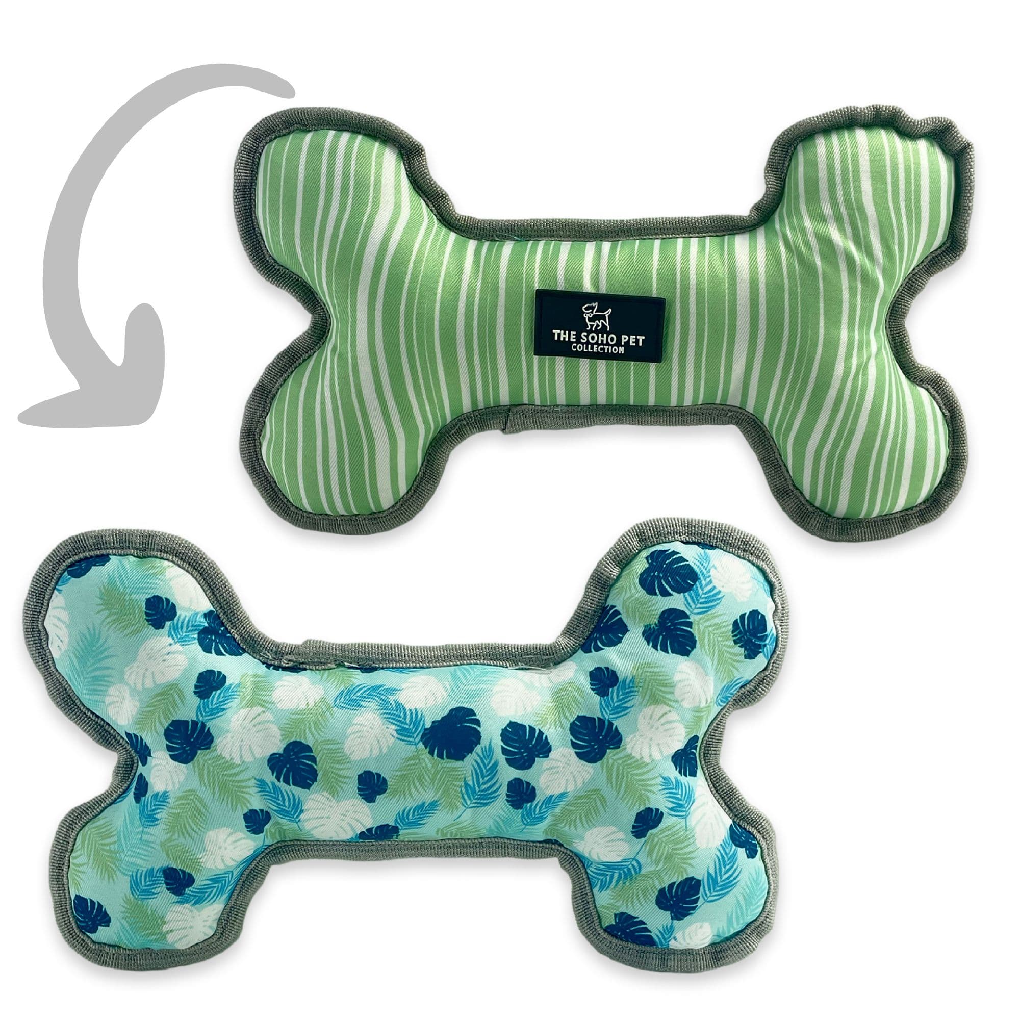 Stripe Leaf Patterned Reversible Bone Toy