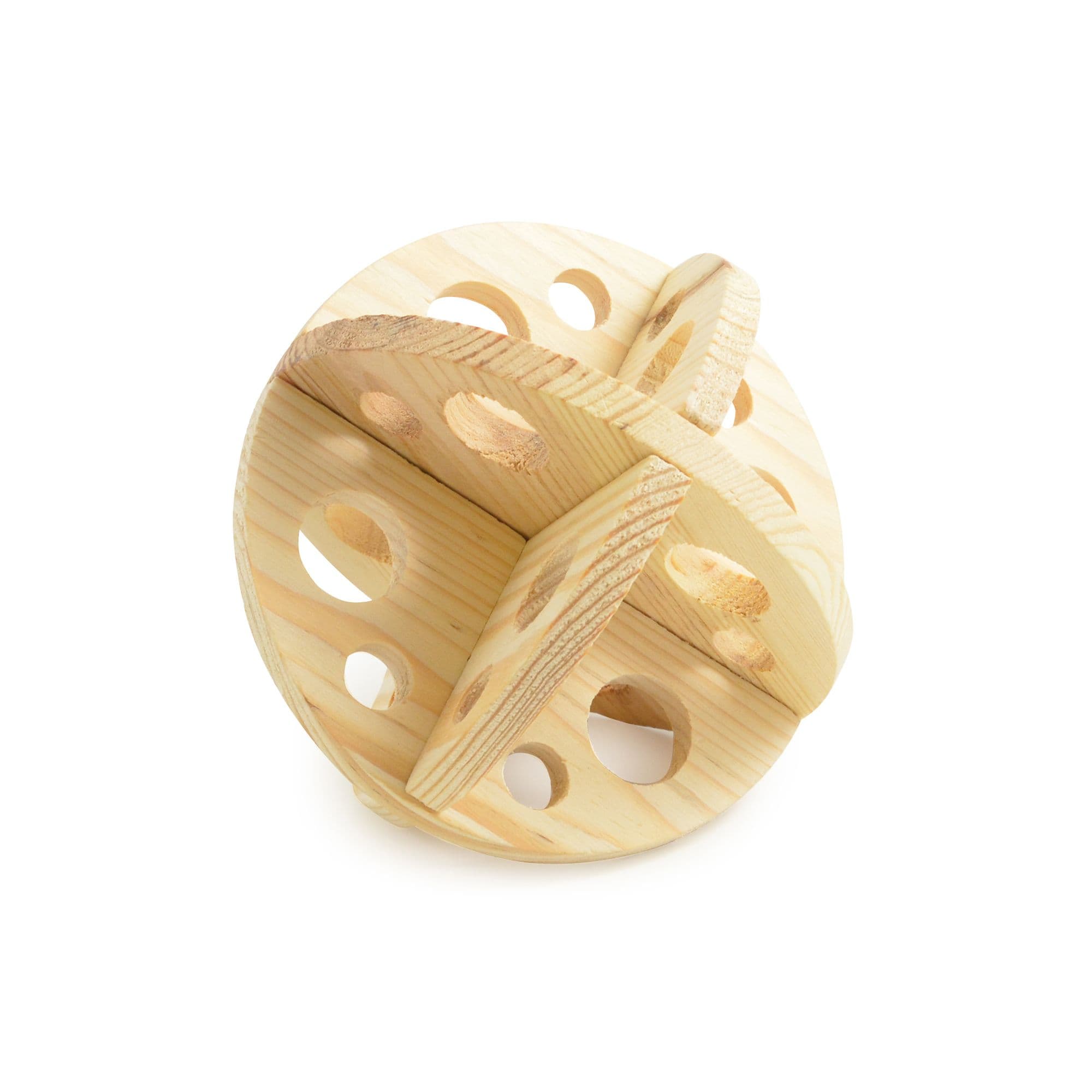 Just 4 Pets Small Animal Wooden 14 cm Roll N Play Chew Toy