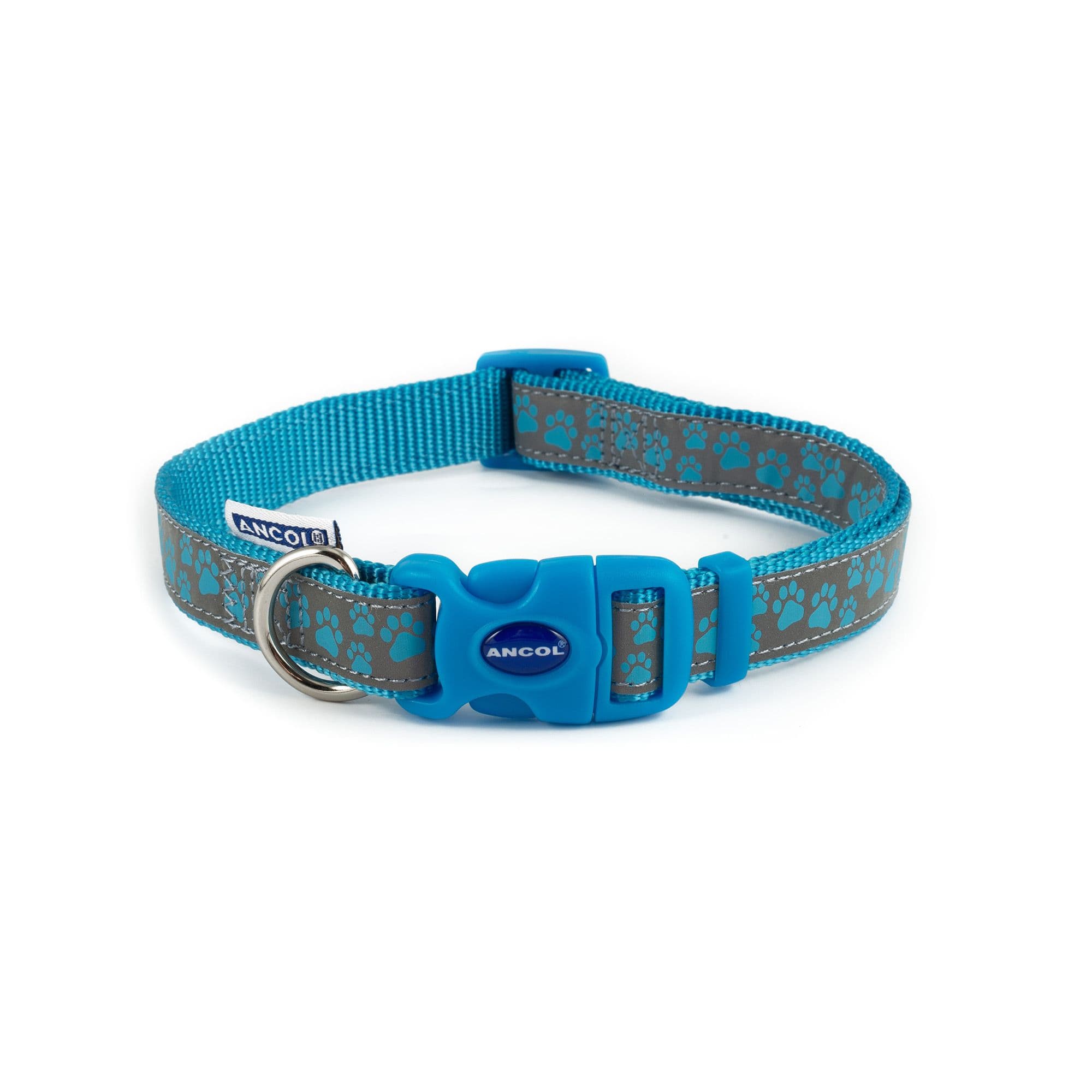 Paw Print Reflective Adjustable Snap Buckle 45 70 cm Pet Collar