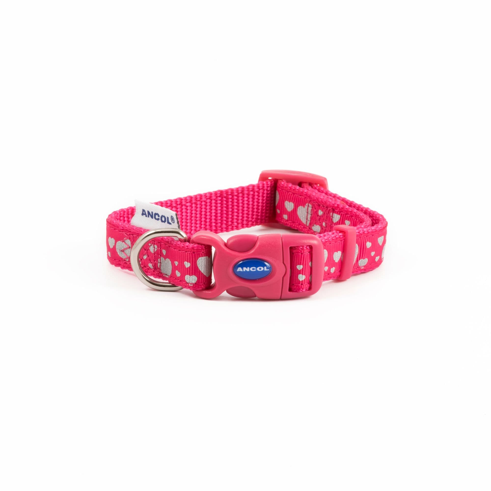 Hearts Print Reflective Adjustable 20 30 cm Fashion Dog Collar