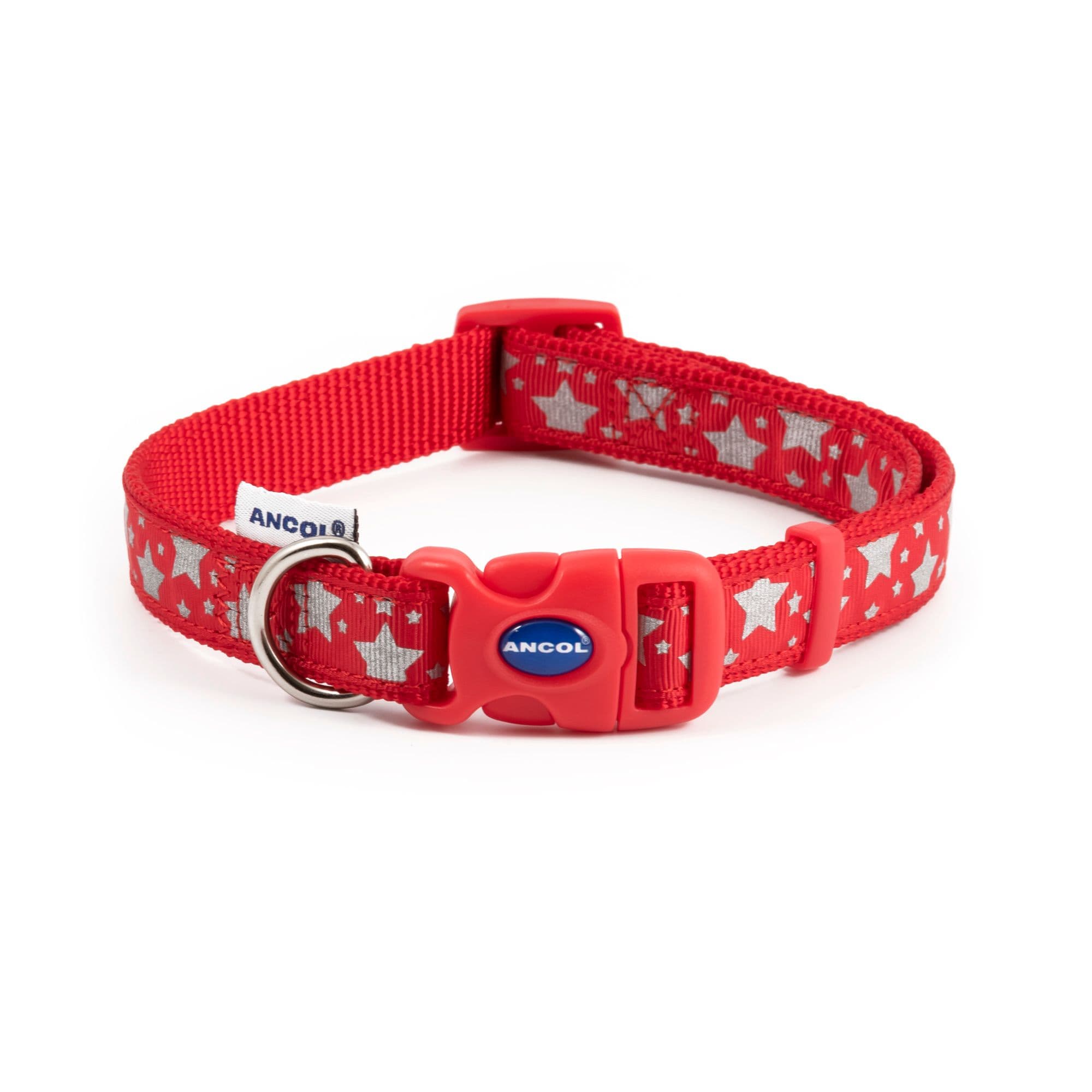 Stars Print Reflective Adjustable 30 50 cm Fashion Dog Collar