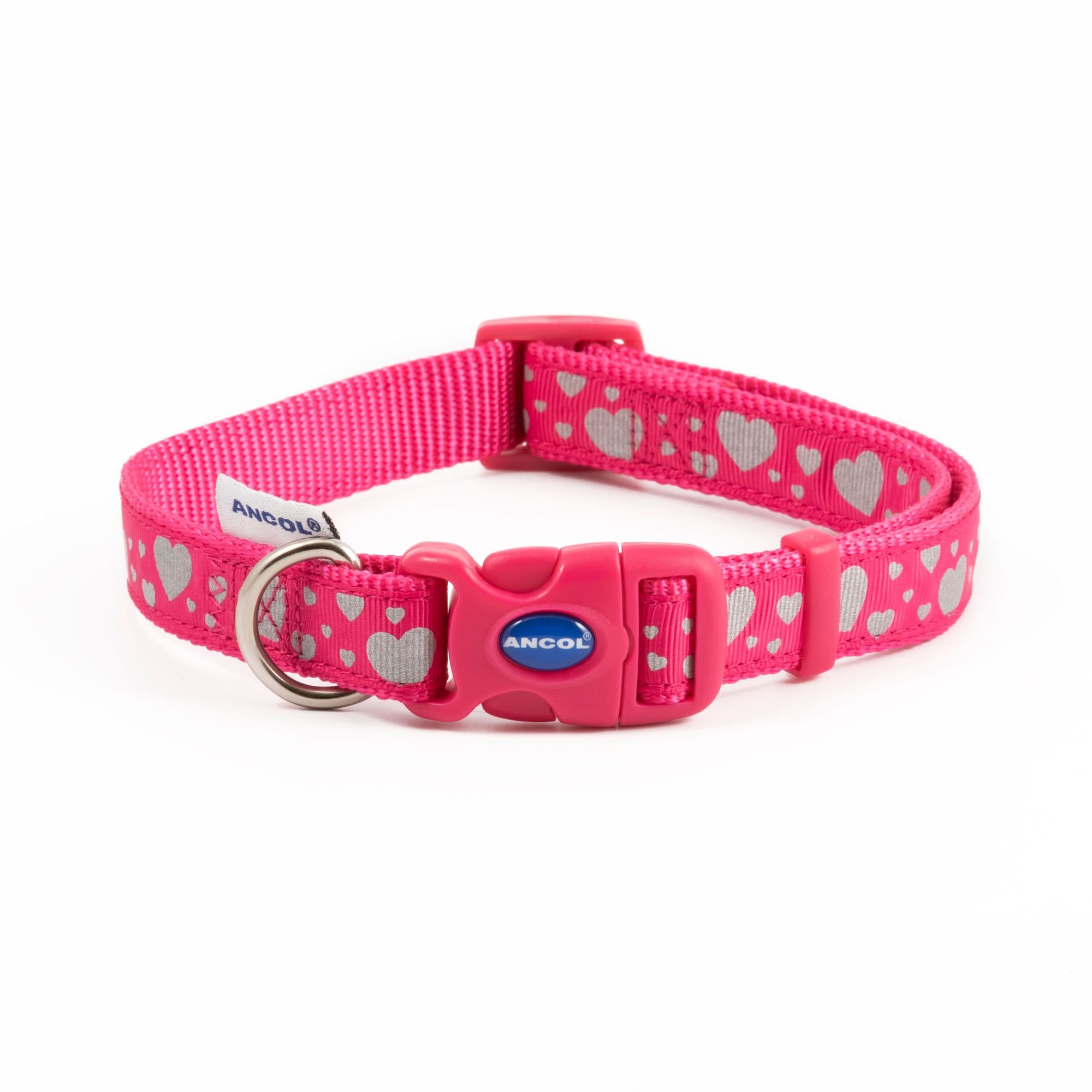 Hearts Design Adjustable Reflective Fashion 30 50 cm Pet Collar
