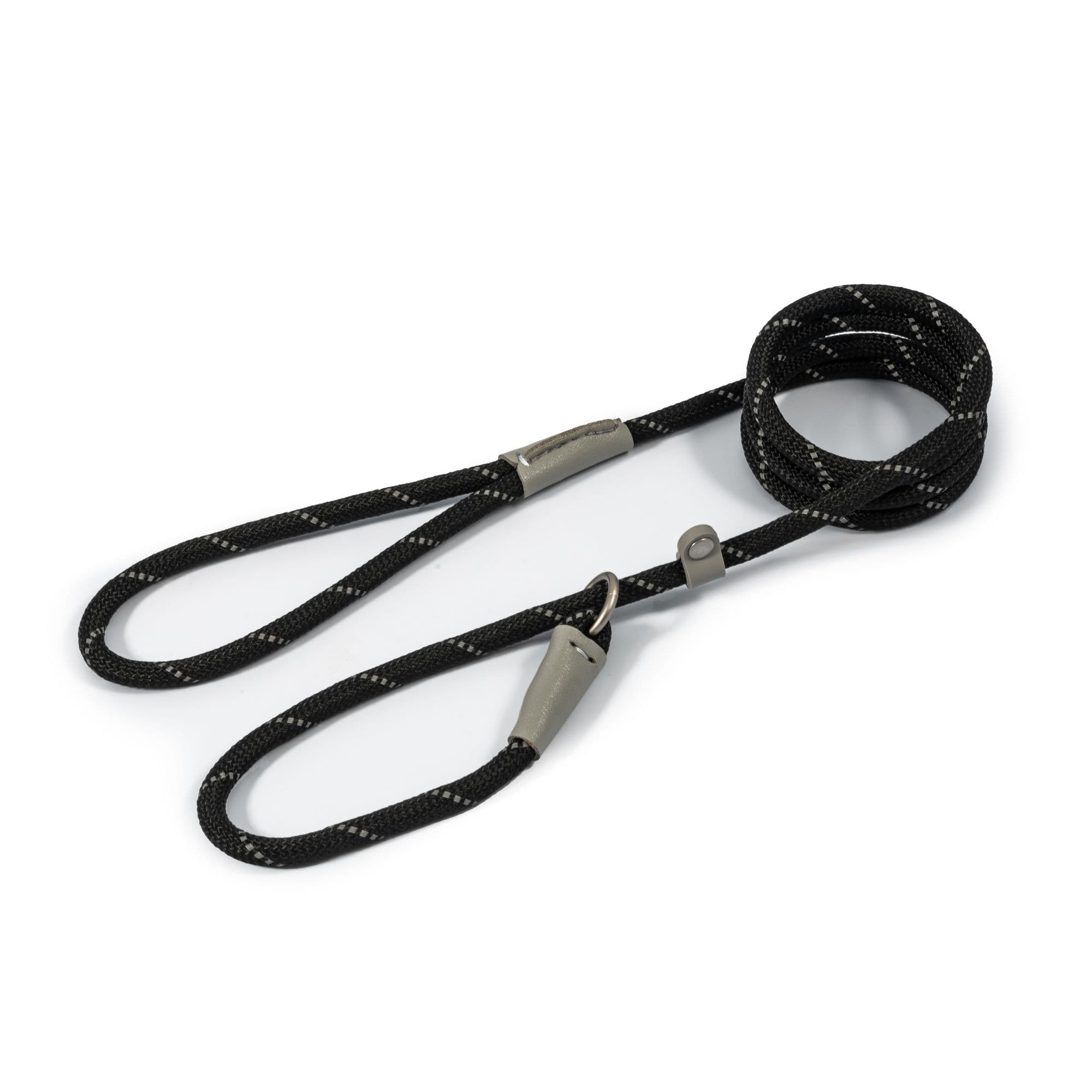 Viva Reflective Rope Real Leather Slip Dog Lead