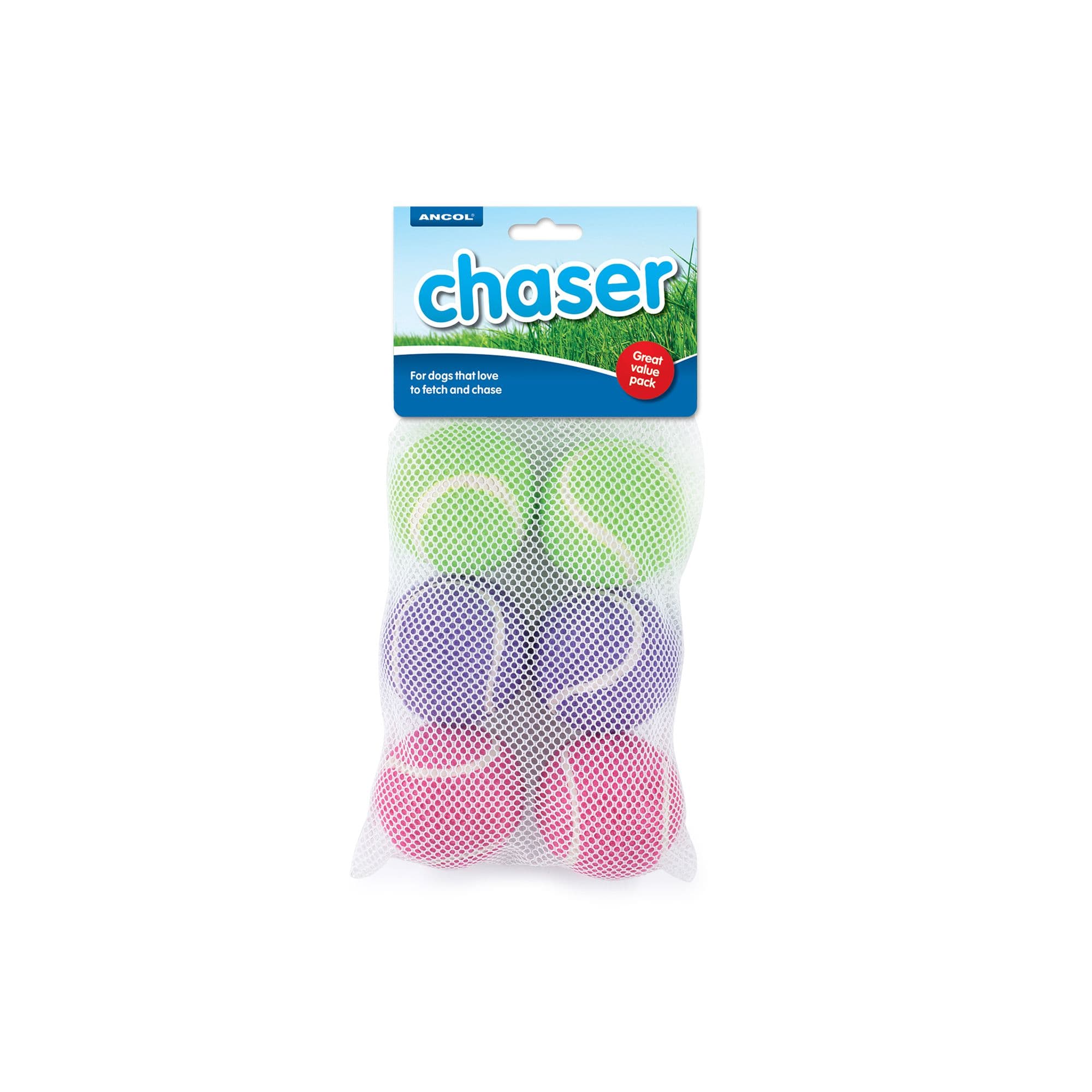 Net 6 Tennis Balls Dog Toy