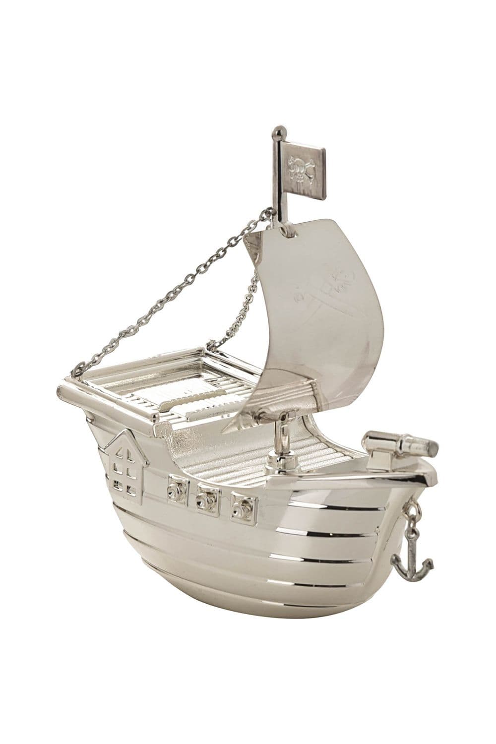 Plated Money Box Pirate Ship