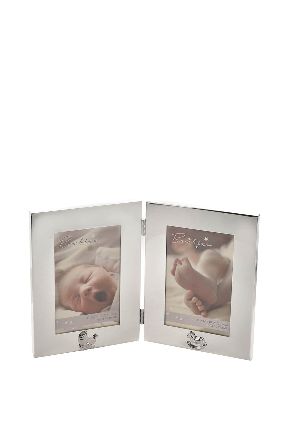 Plated Double Photo Frame 4" x 6"