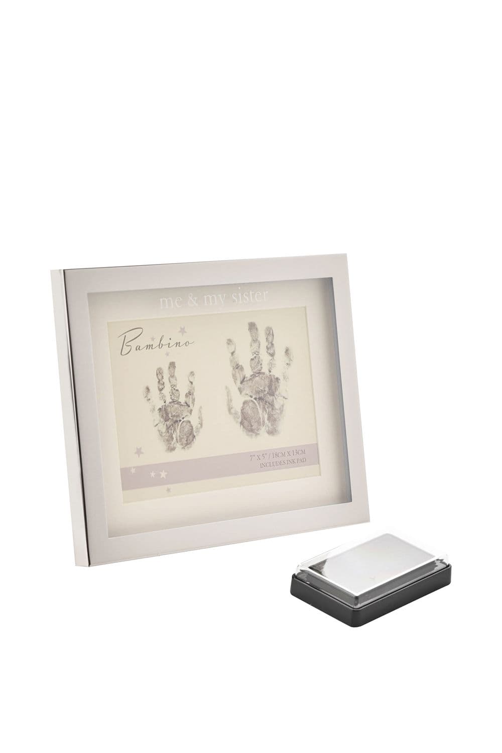 col. Hand Print Frame Me & My Sister 7" x 5"