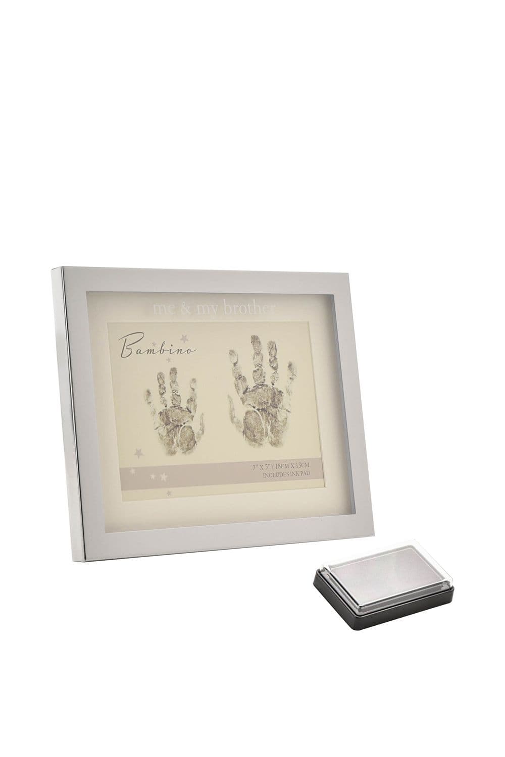 col. Hand Print Frame Me & My Brother 7"x5"