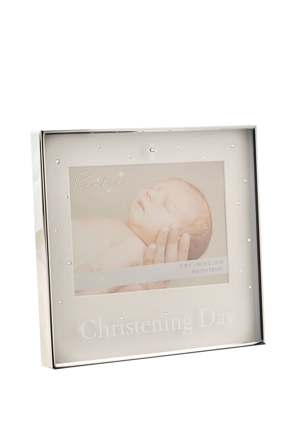 Silverplated Photo Frame Christening 7" x 5"