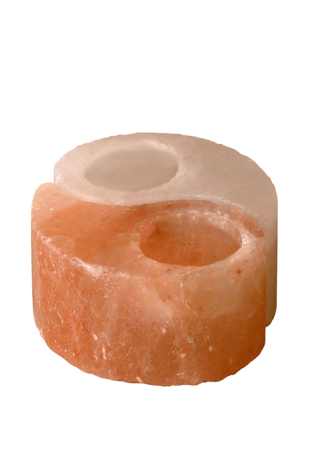 Yin and Yang Rock Salt Double Tea Light Holder