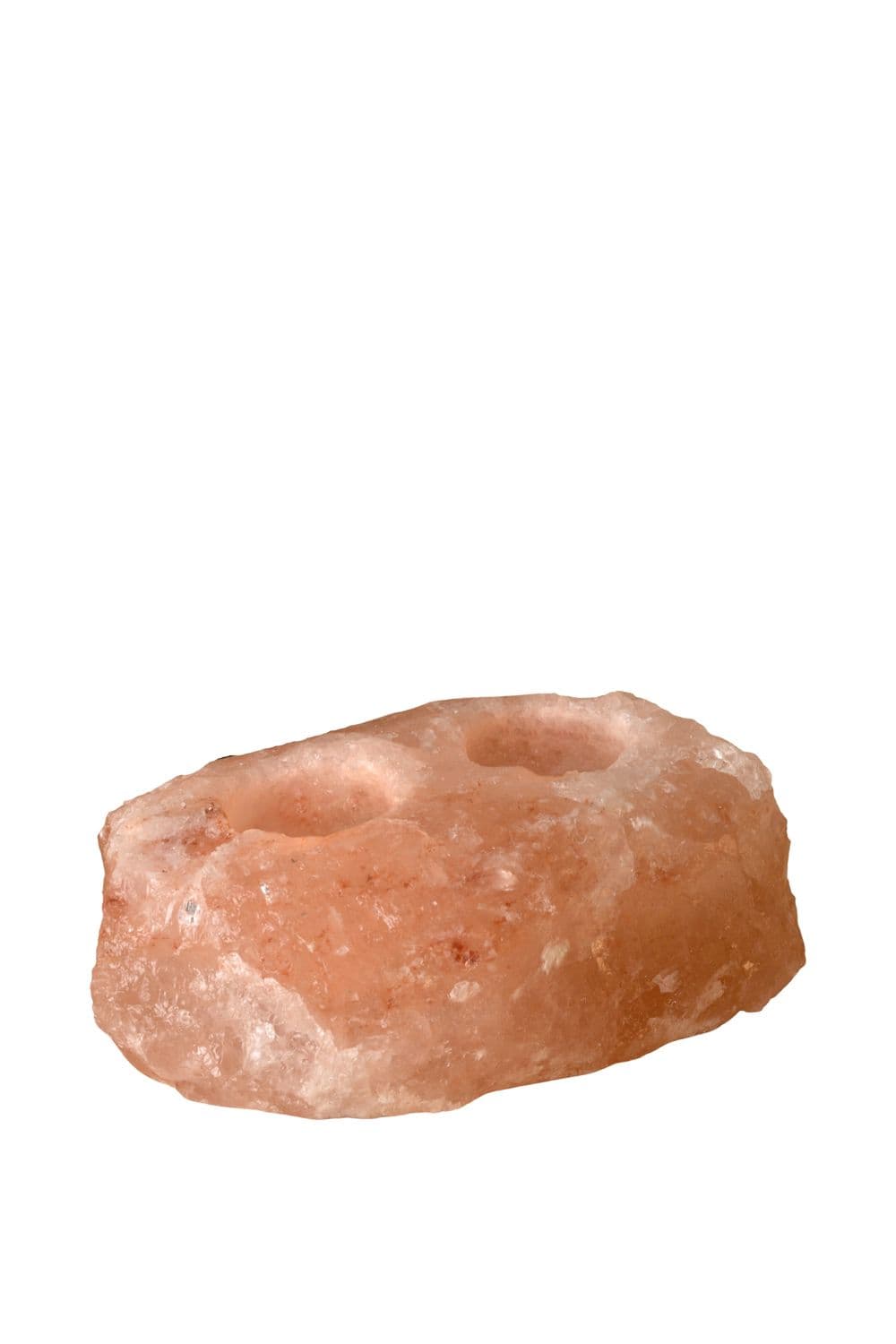 Rock Salt Double Tea Light Holder