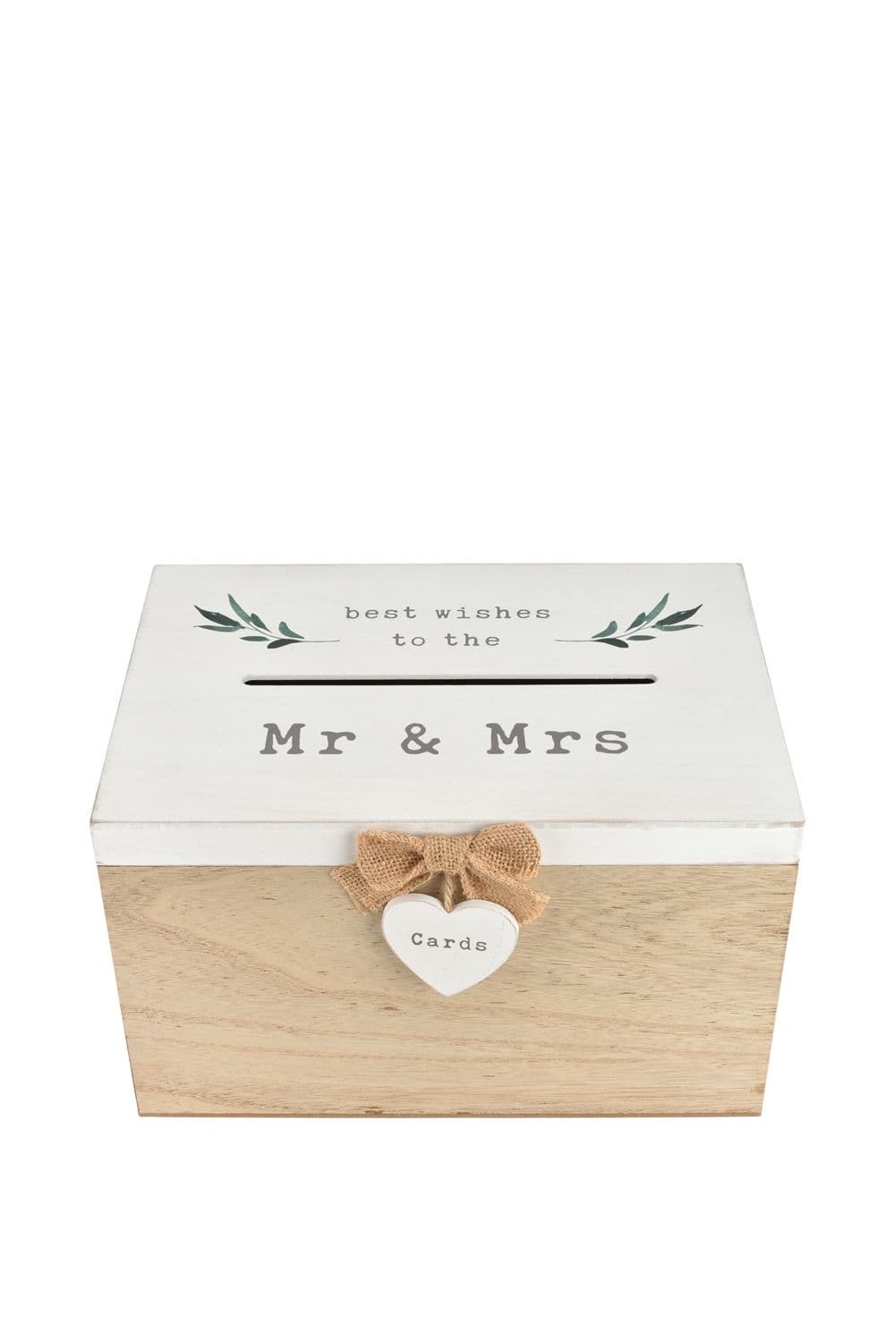 MDF Card Box "Best Wishes To Mr & Mrs"