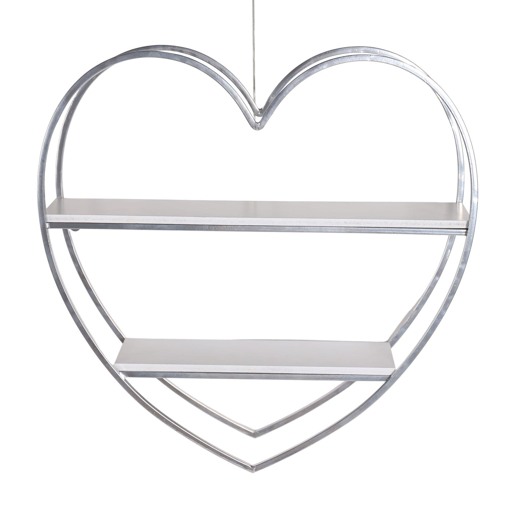Heart Shaped Shelf Unit for Wall White Shelves