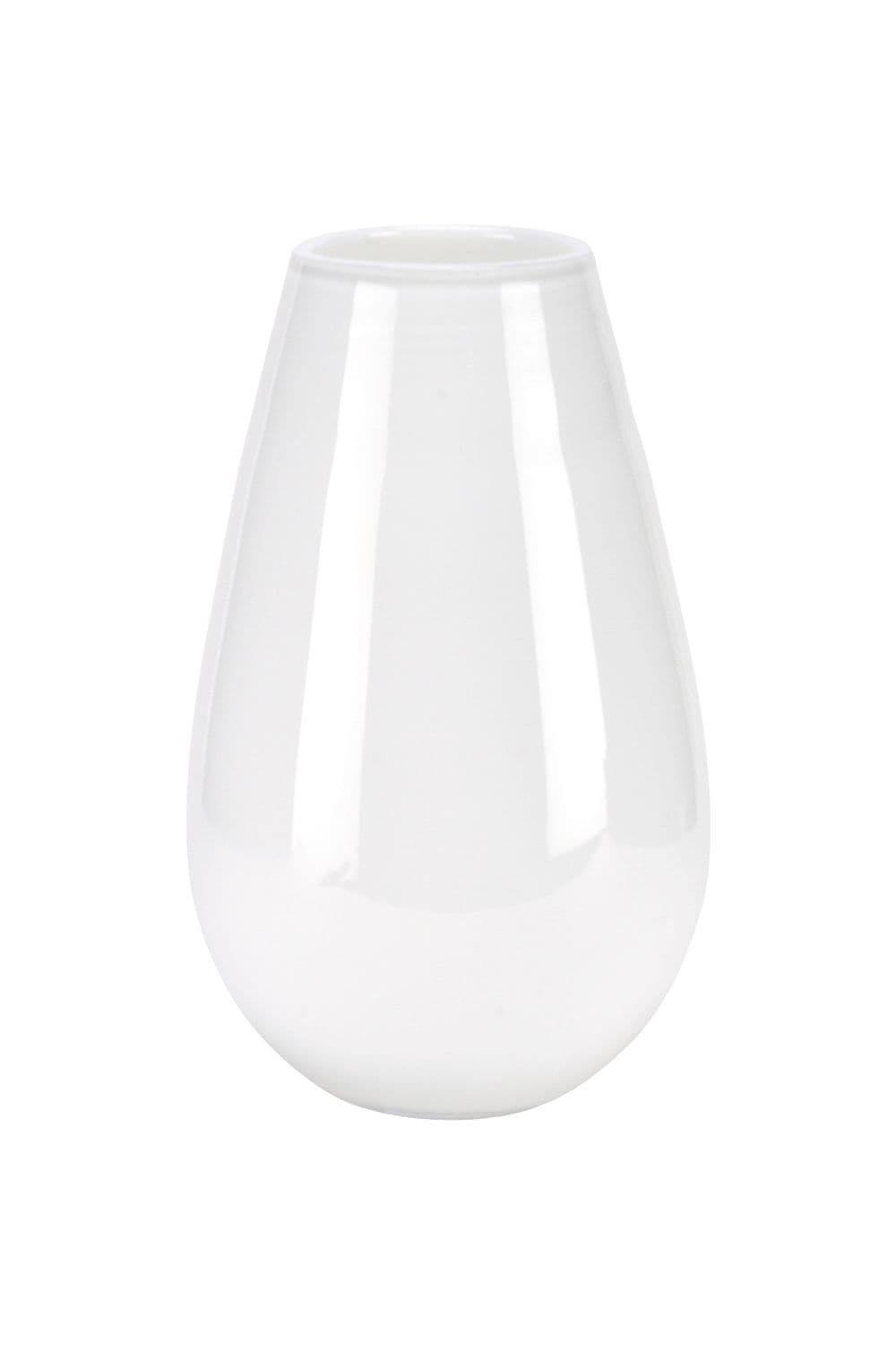 Opaque White Glass Vase Small