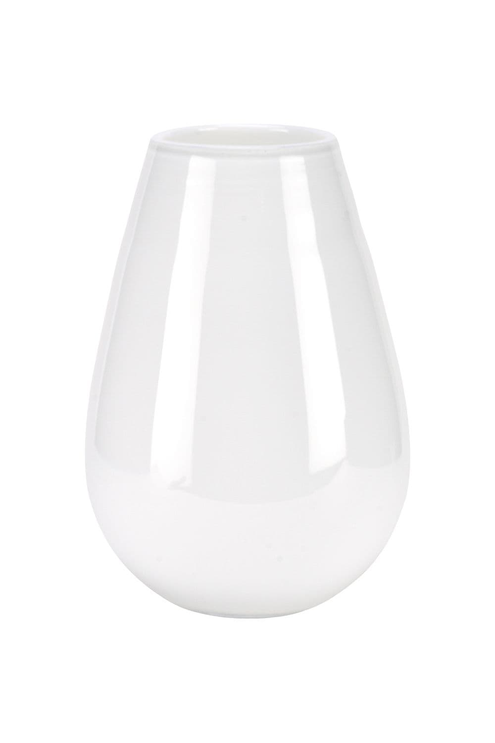 Opaque White Glass Vase Large