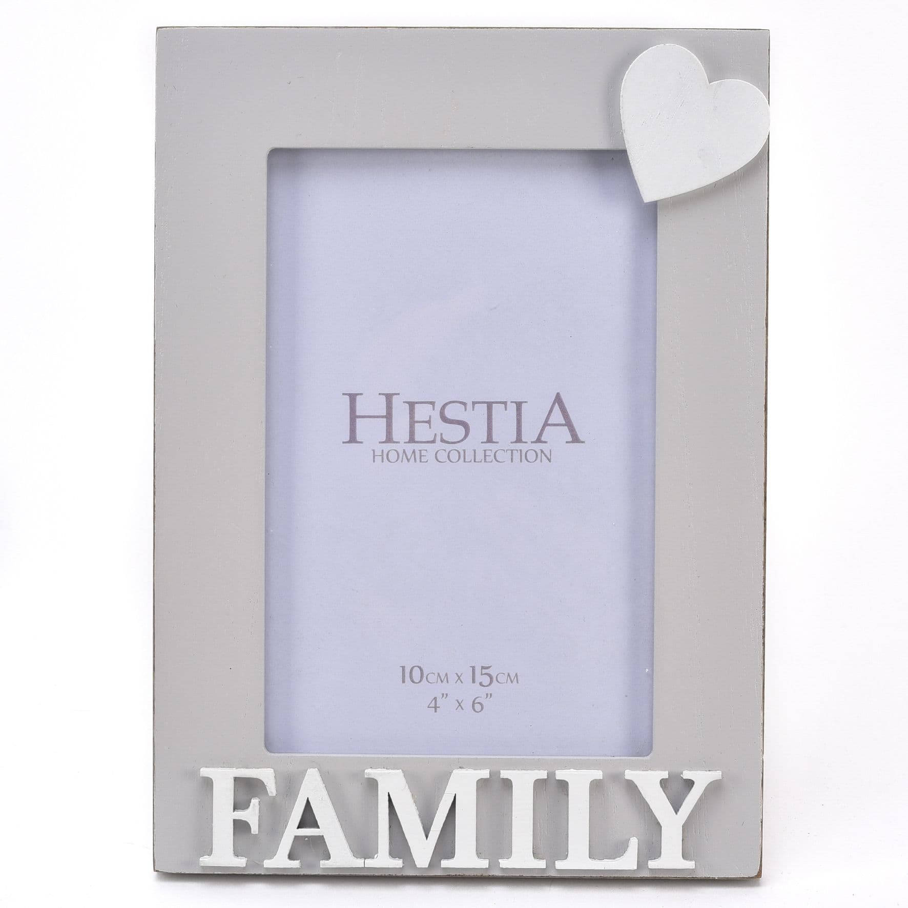 'Family' Heart Photo Frame 4" x 6"