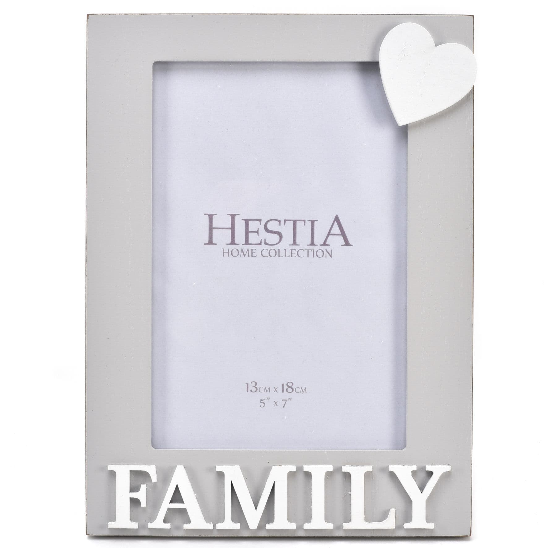 'Family' Heart Photo Frame 5" x 7"