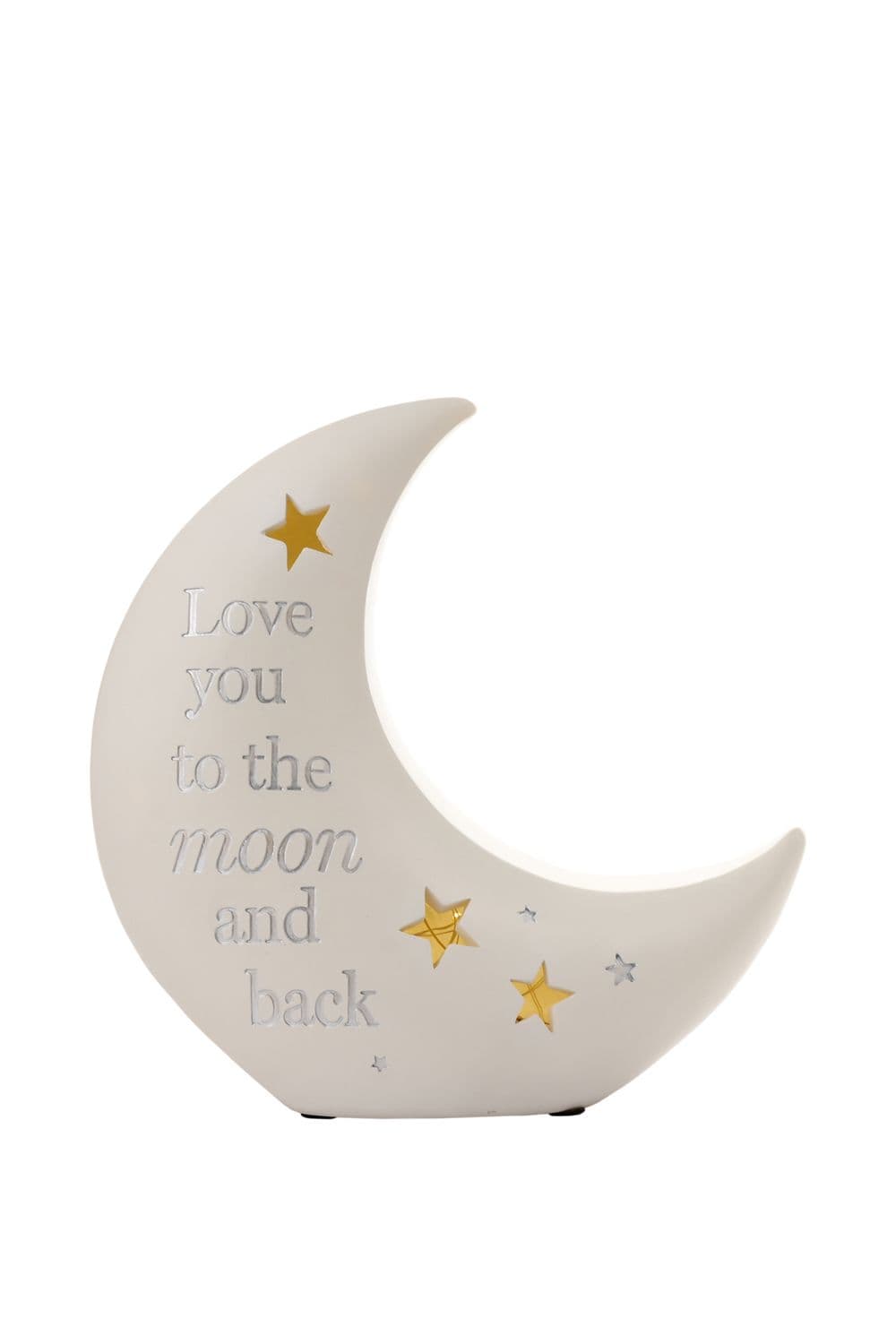 Moon Shaped Resin Night Light "Love you to Moon"