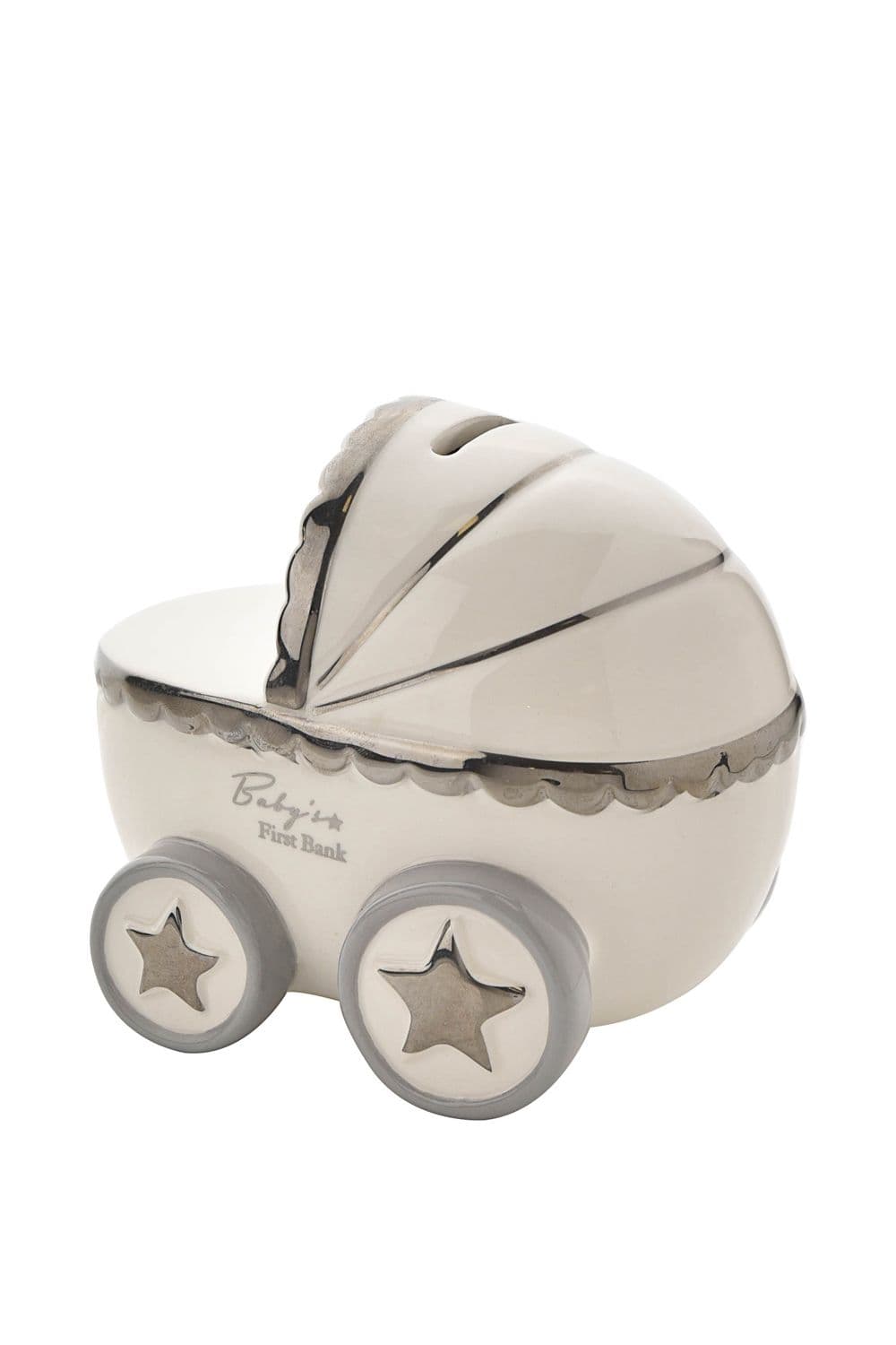 Ceramic Pram Shaped Money Box
