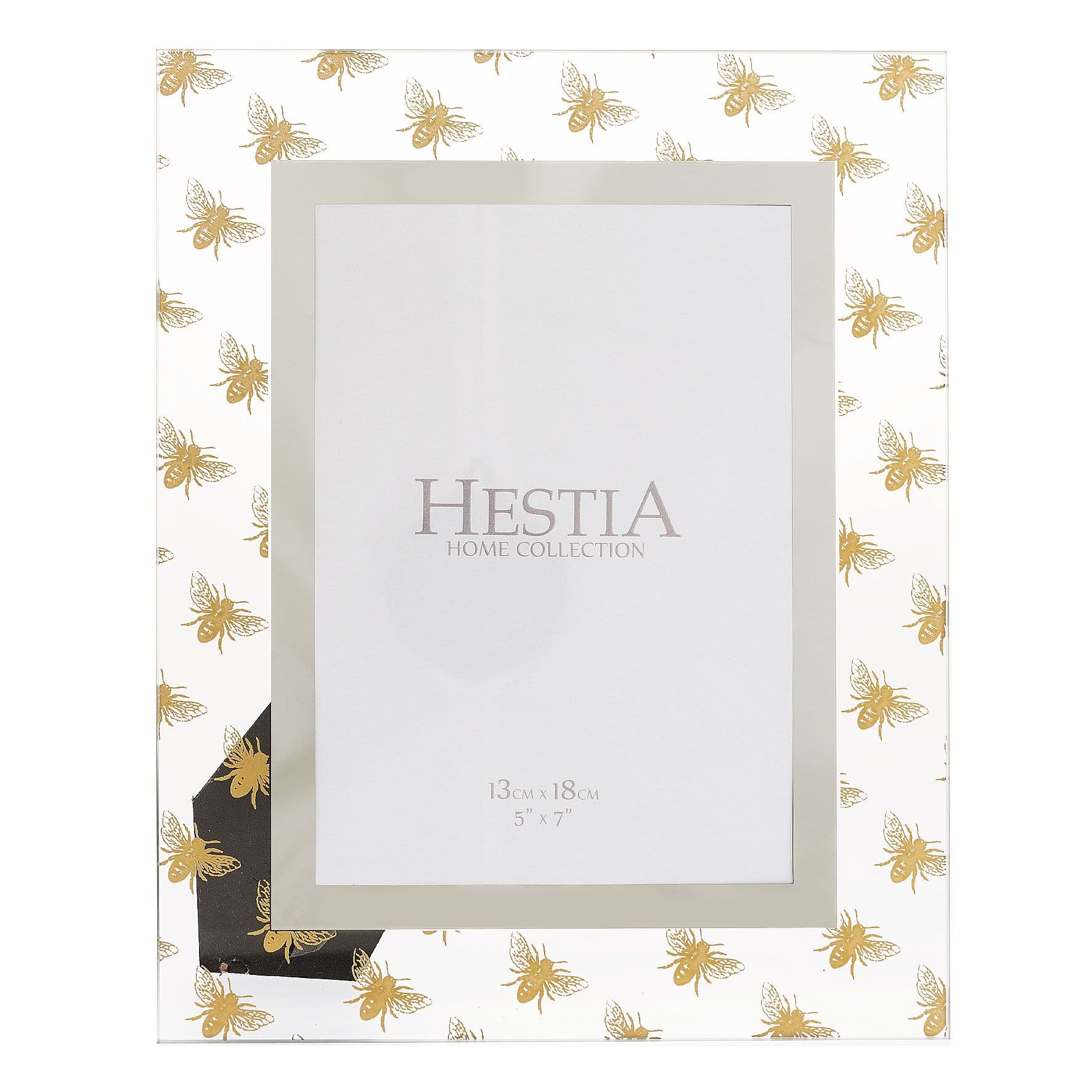 Glass Photo Frame Gold Bee 5" x 7"