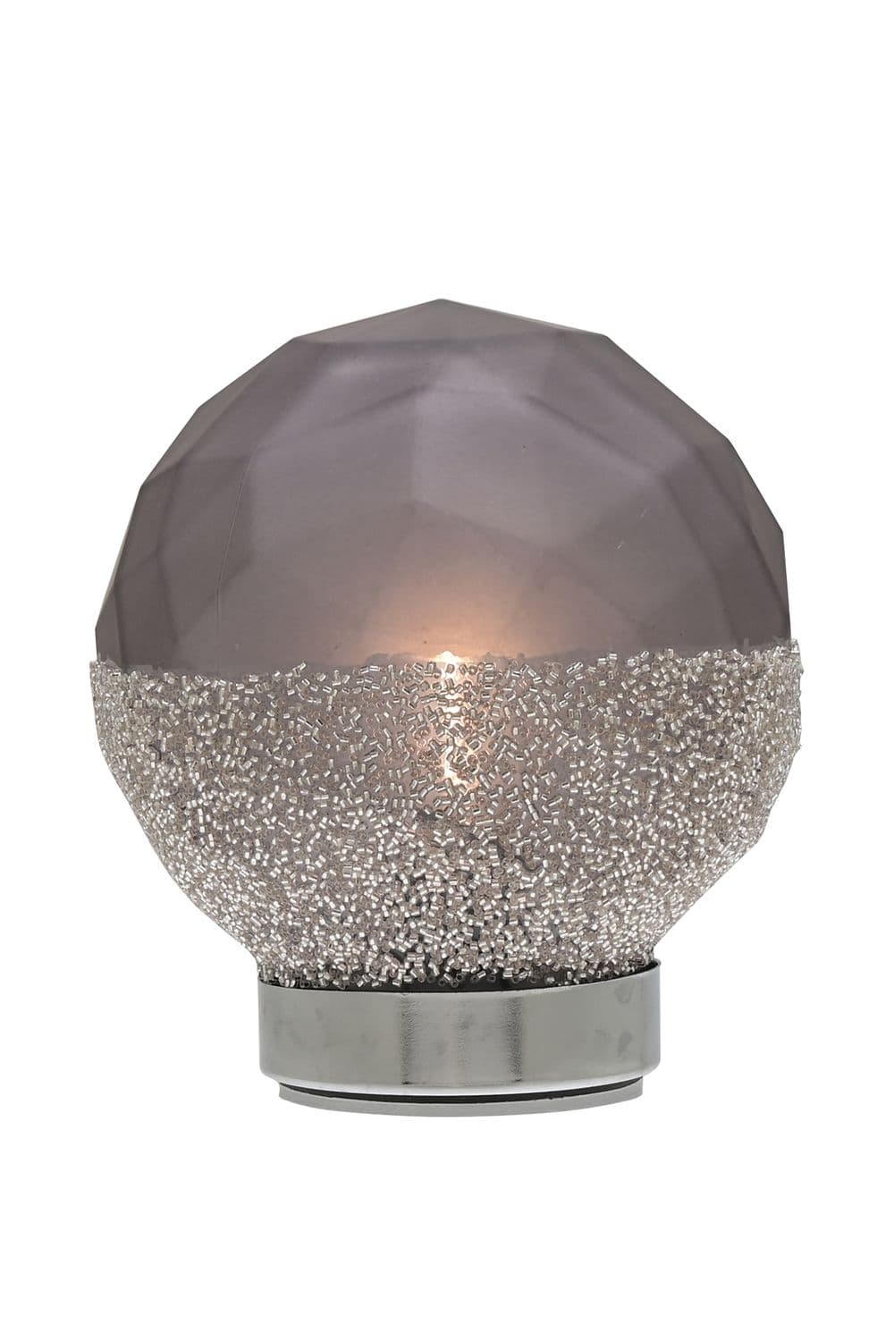 Cool Grey Glass LED Light 16cm