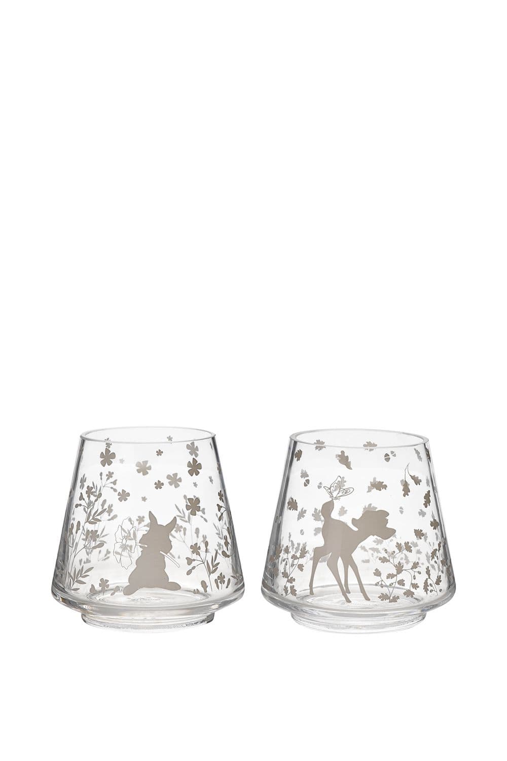 Bambi Thumper Set 2 Glass Candle Holders