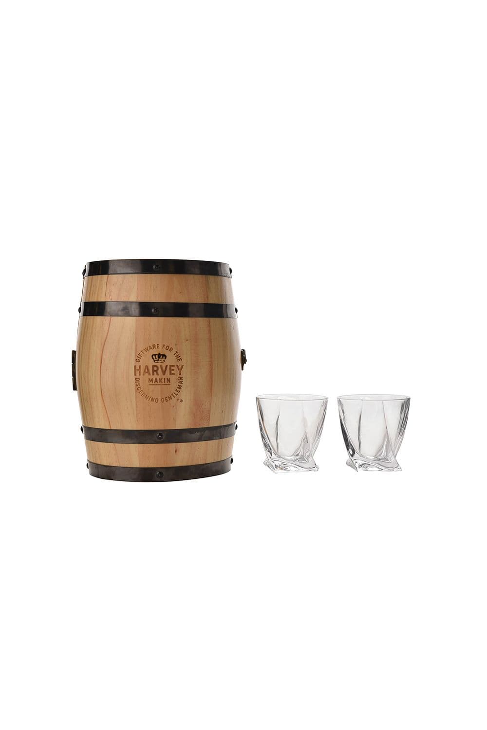 Whiskey Glasses Rustic Wooden Cask