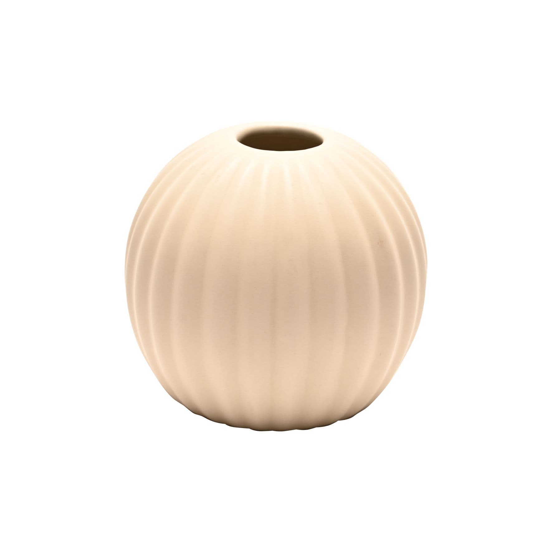 Cream Ceramic Round Style Vase
