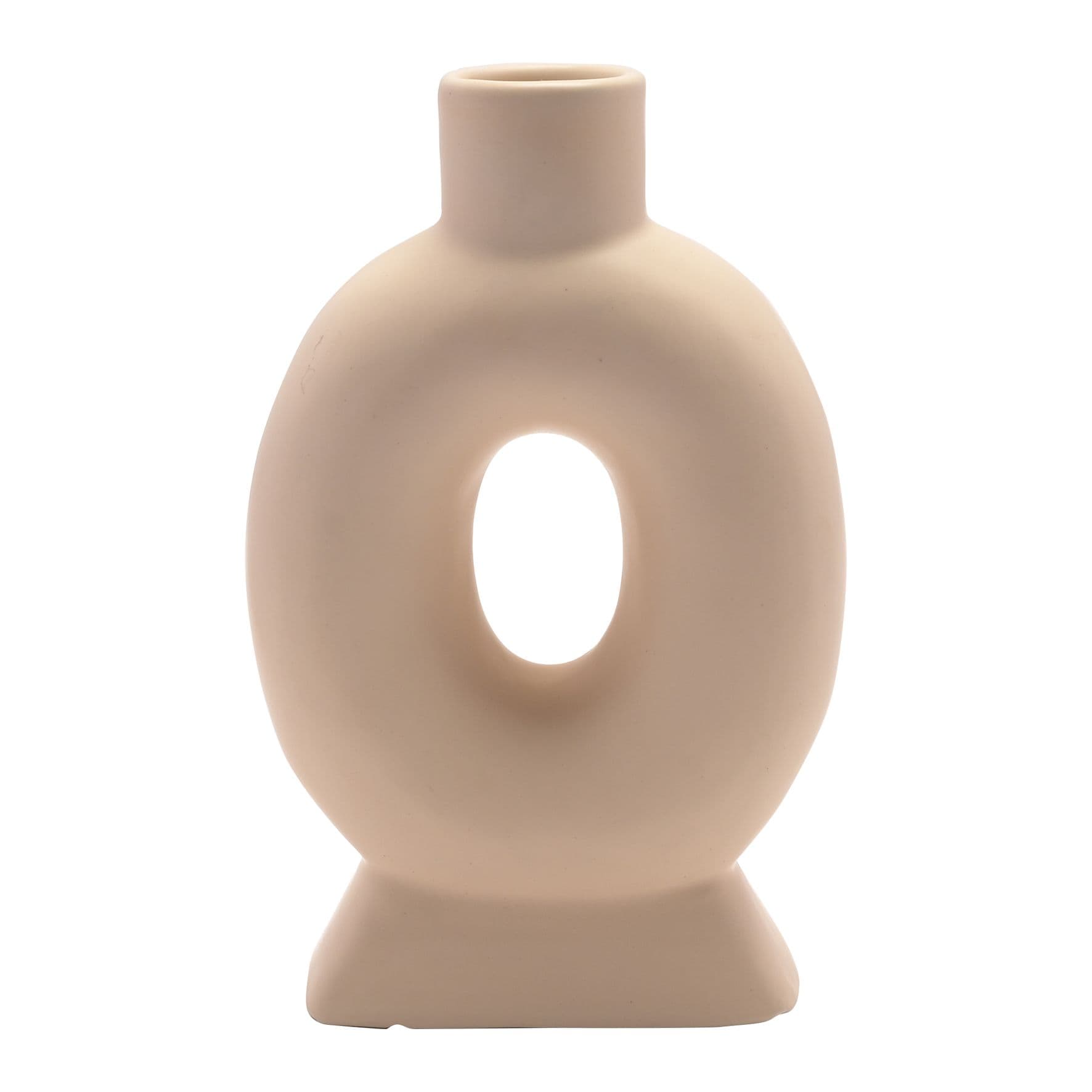Cream Oval Style Vase