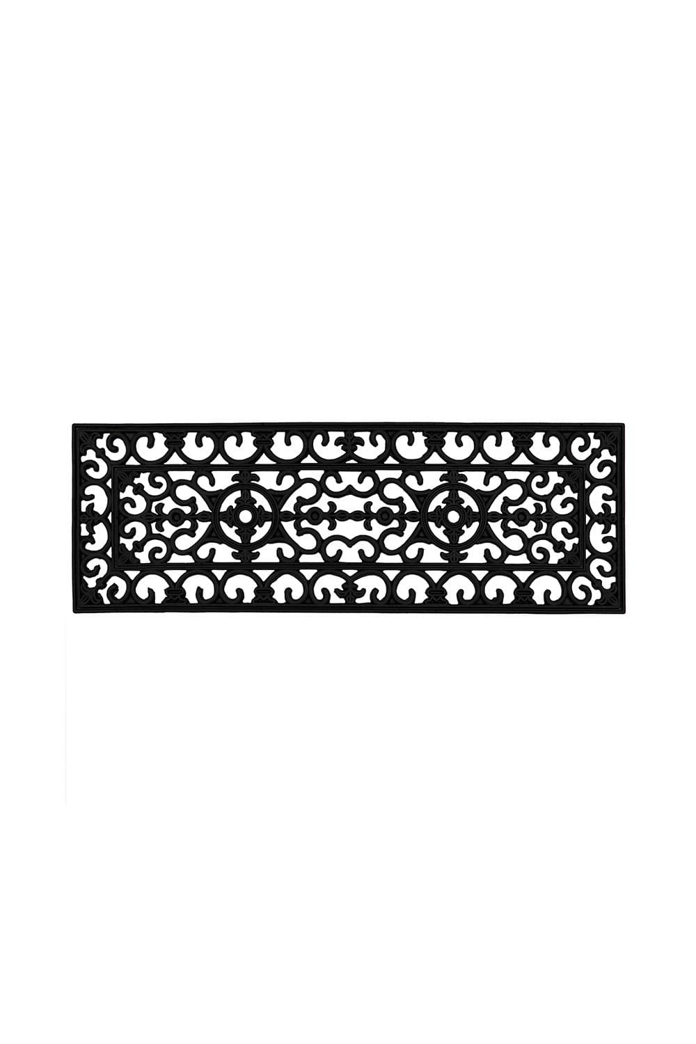Lexi Wrought Iron Effect Rubber Step Mat 25x75cm