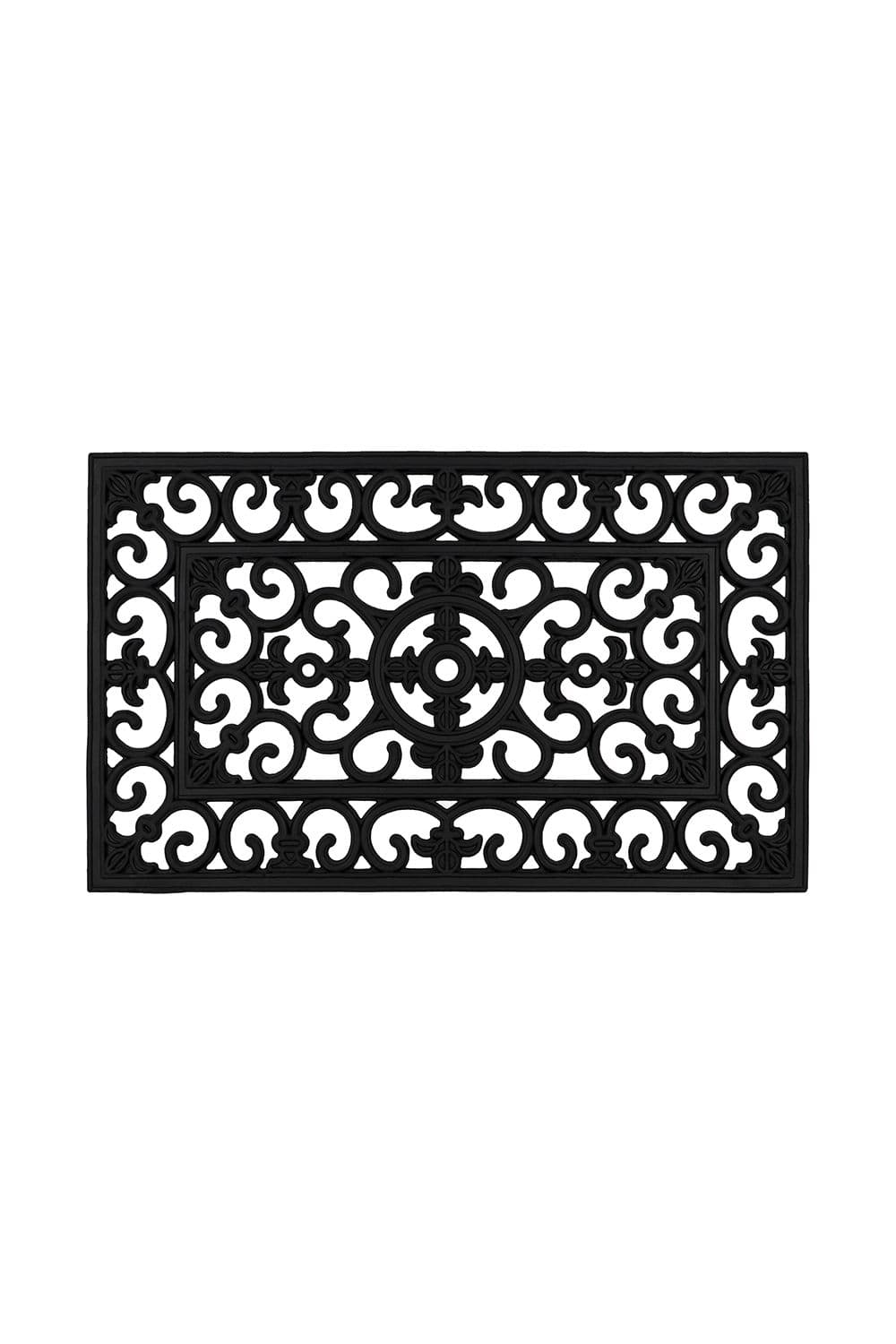 Lexi Wrought Iron Effect Rubber Doormat 45x75cm