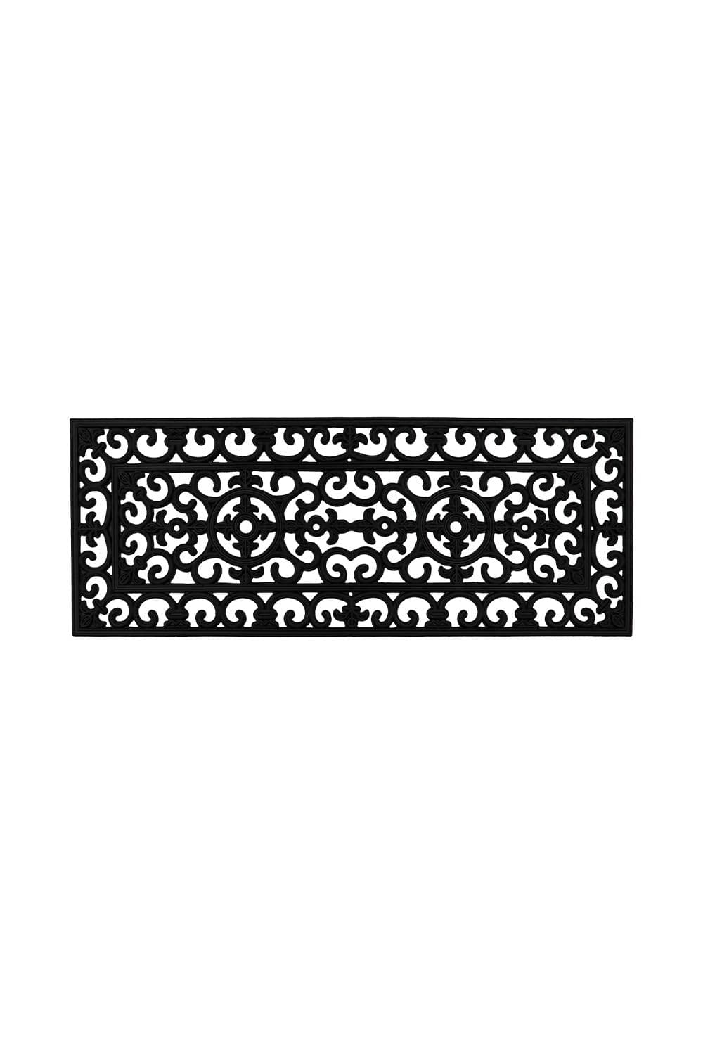 Lexi Wrought Iron Effect Rubber Patio Mat 45x120cm