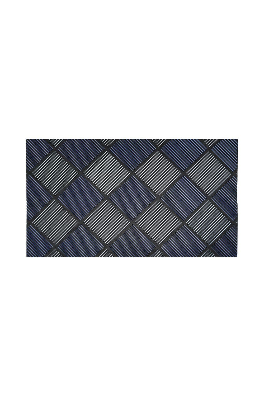 Platina Scraper Rubber Doormat 40x70cm Silver Blue