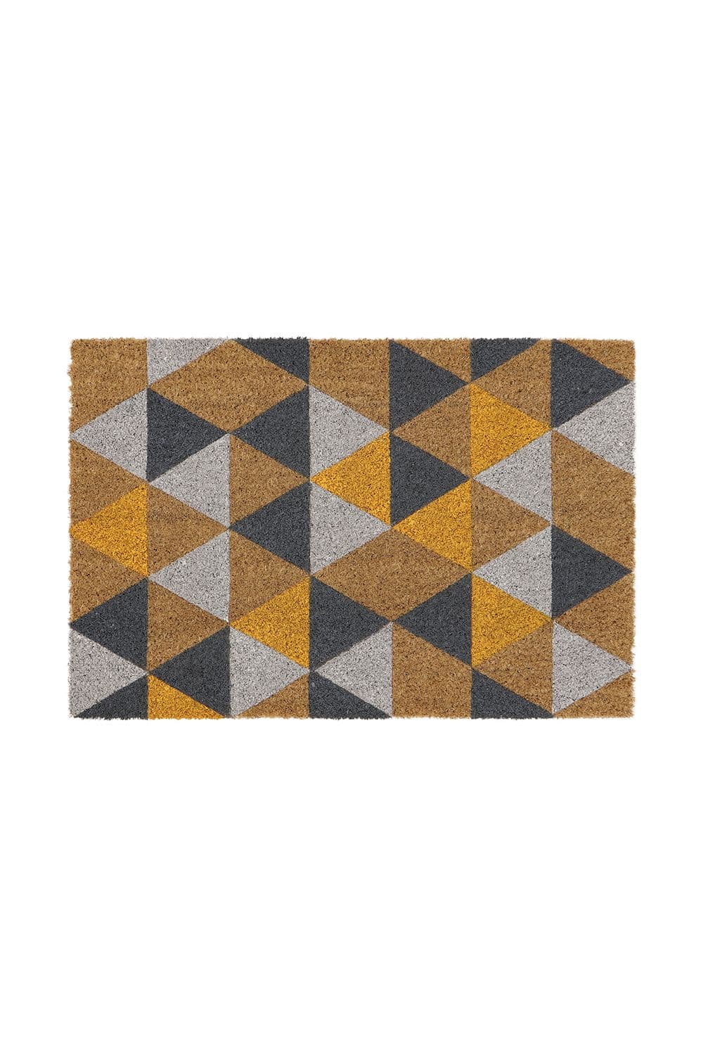 Eco Friendly Pattern Latex Backed Coir Entrance Door Mat 40 x 60 cm Geometric Design
