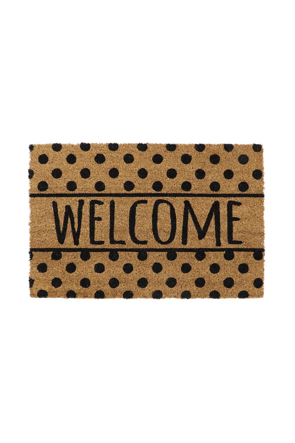 Eco Friendly Latex Backed Coir Door Mat Welcome Spots