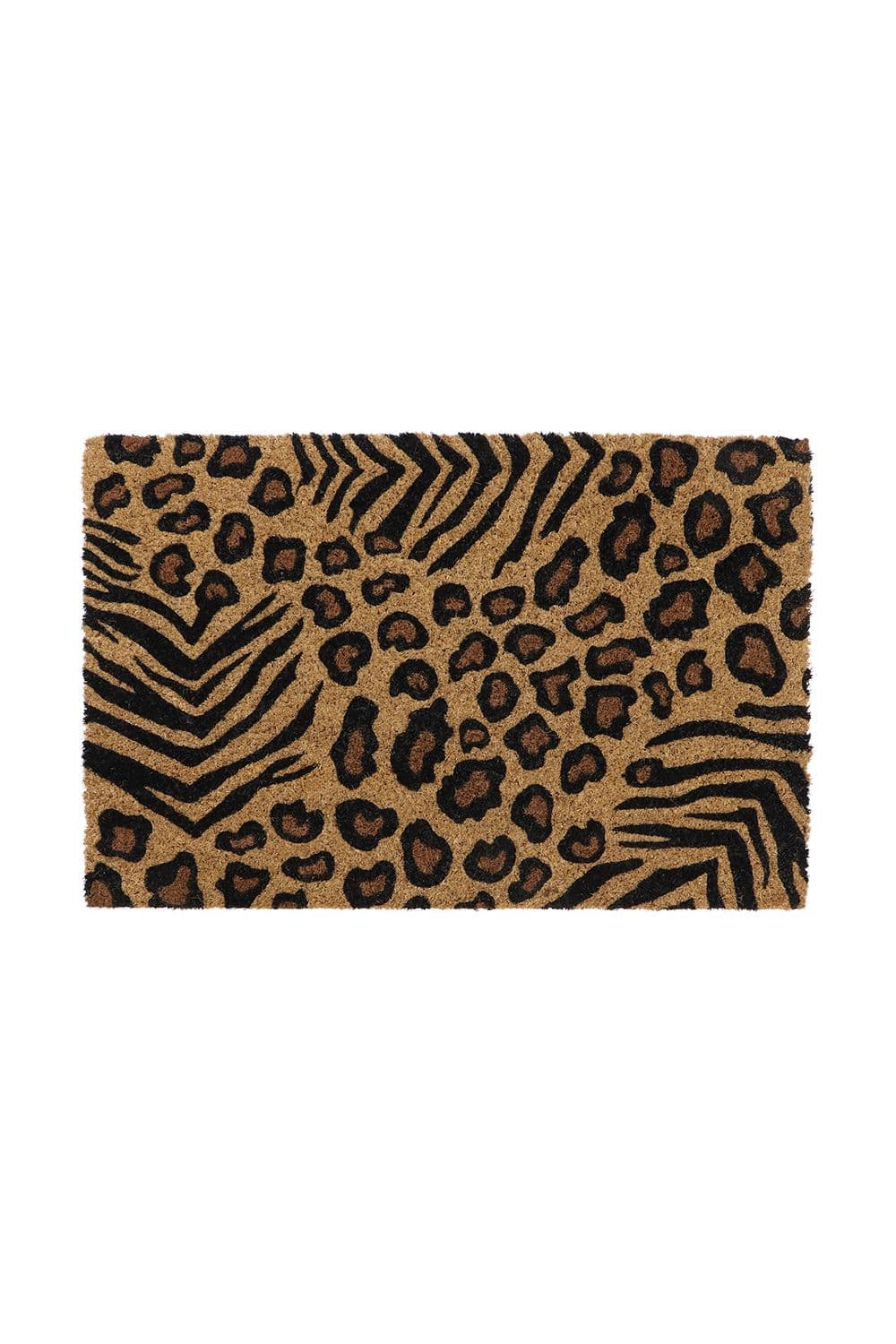 Eco Friendly Latex Backed Coir Door Mat Animal Print