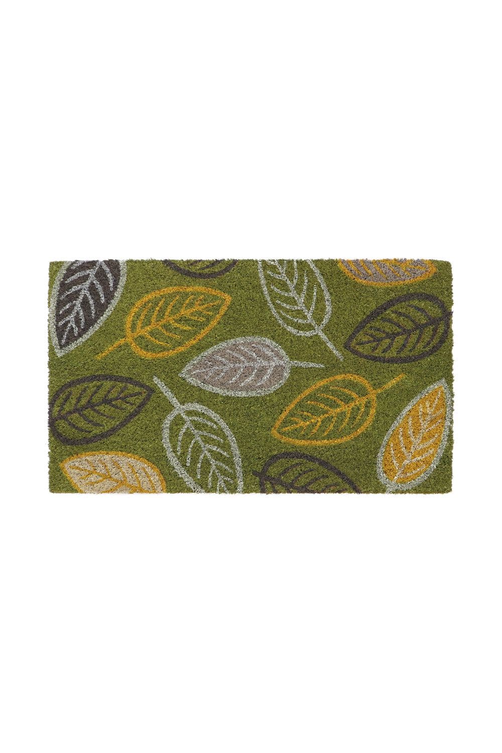 Eco Friendly Latex Backed Coir Door Mat Falling Leaves